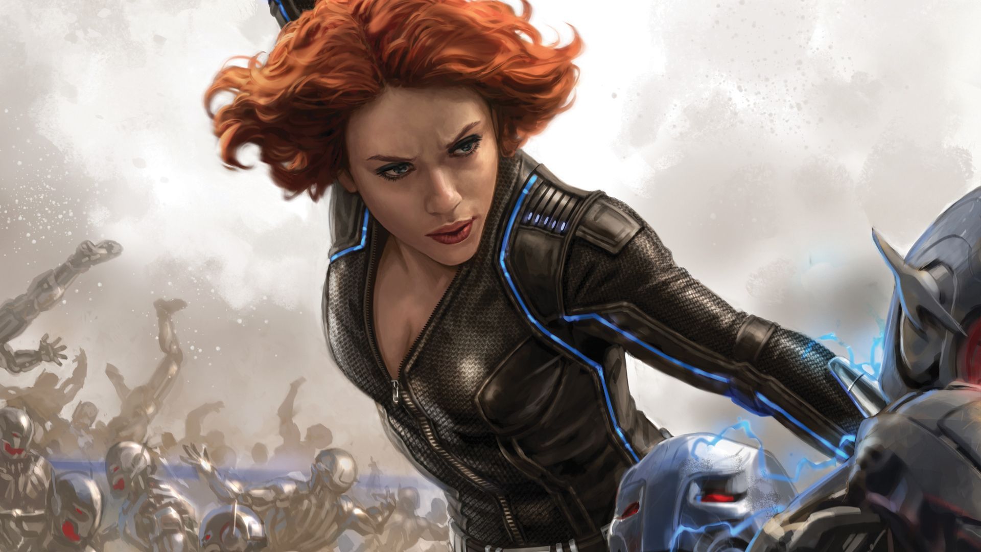 Black Widow combattimento Ultron, 1920x1080 1080p, Desktop