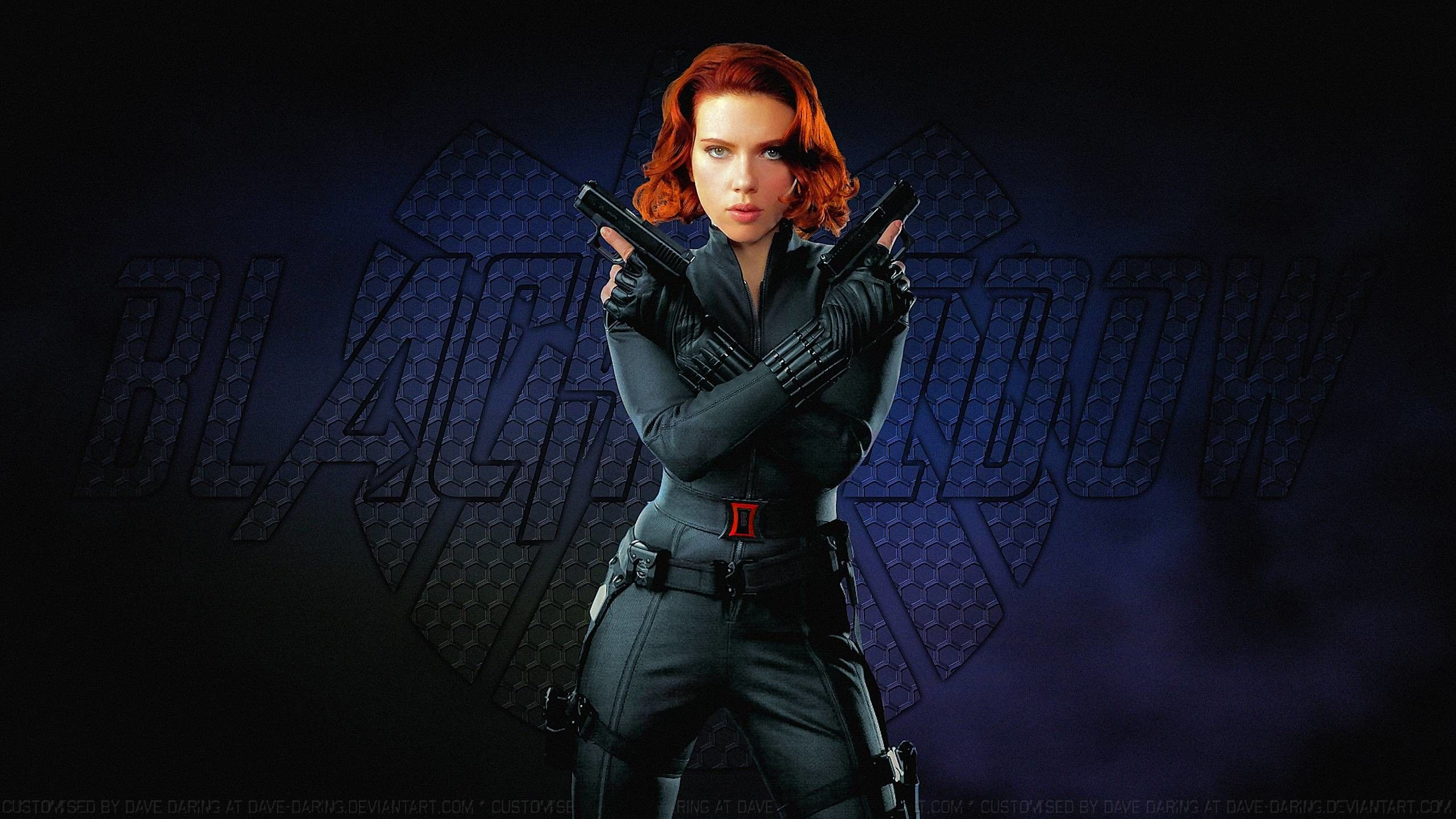 Black Widow con pistole, 2560x1440 QHD, PC