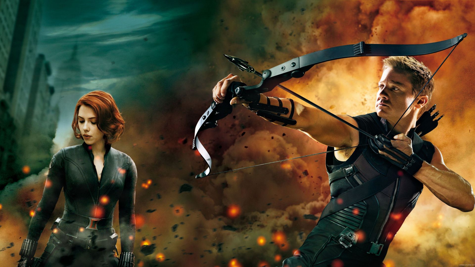 Black Widow e Hawkeye Avengers, 1920x1080 Full HD 1080p, Monitor Gaming