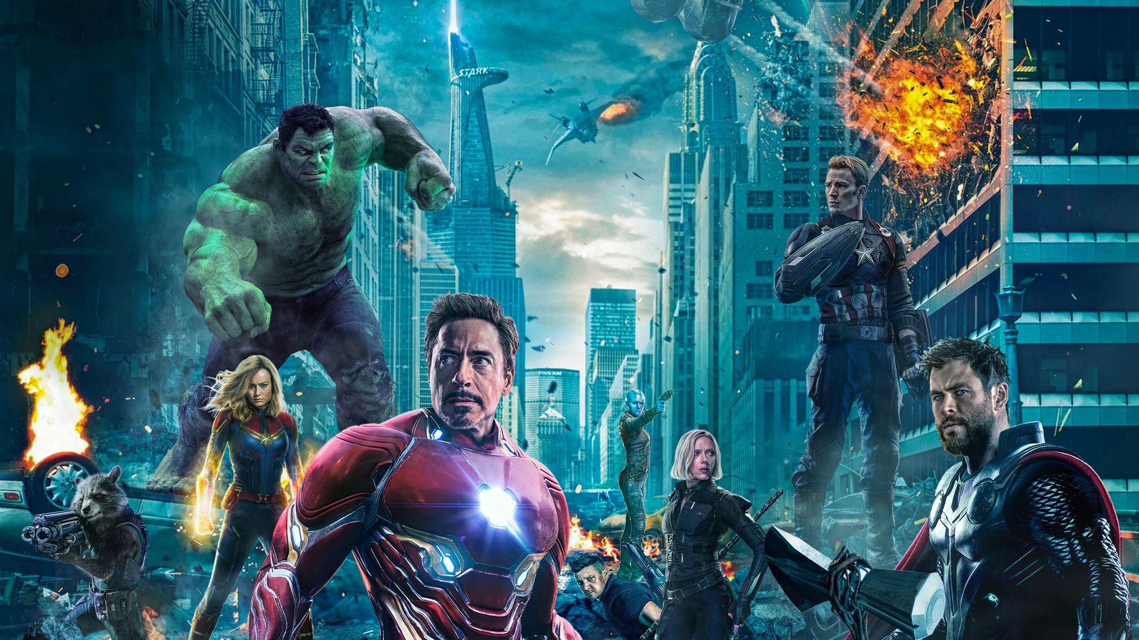 Avengers gruppo eroi Marvel, 2250x1266 2K, PC Desktop