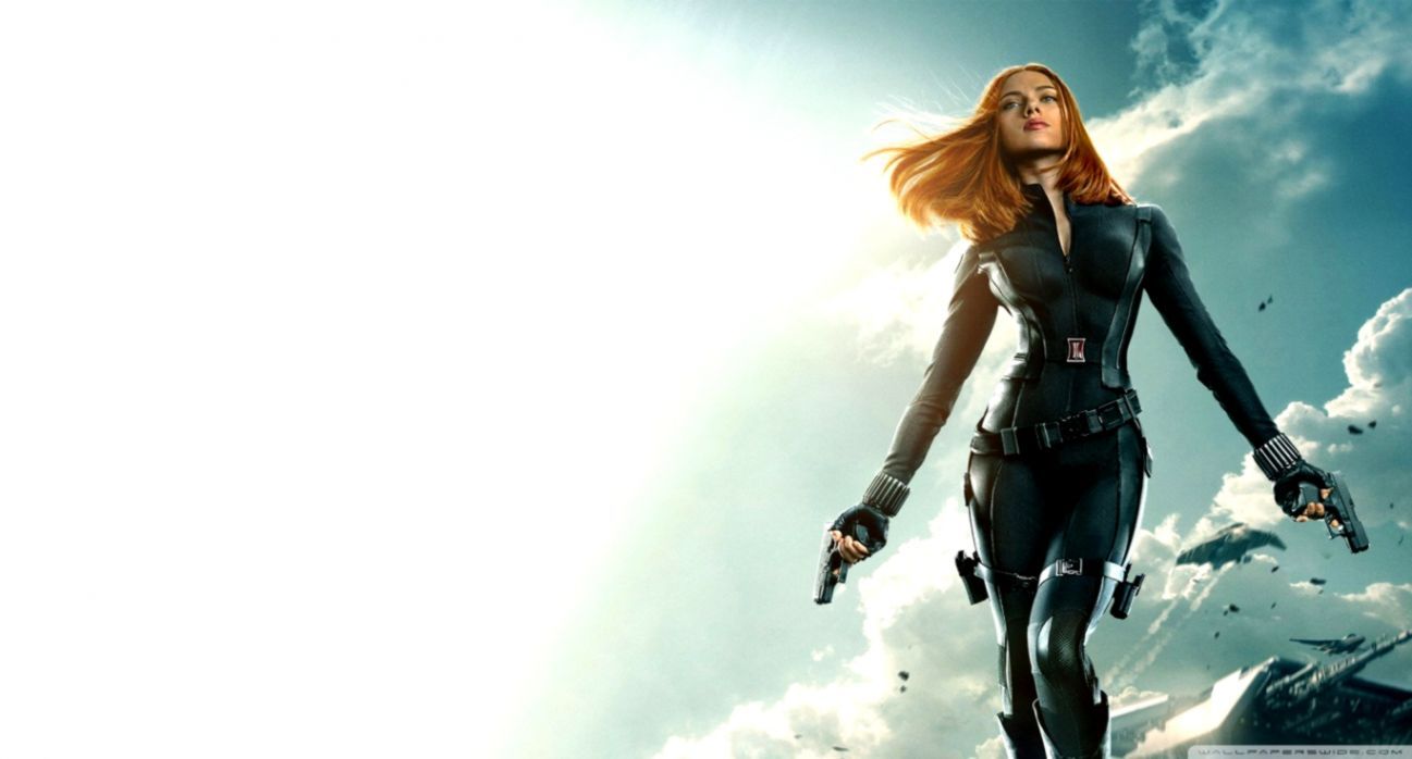 Black Widow con pistole, 1297x698 720p, Monitor Gaming