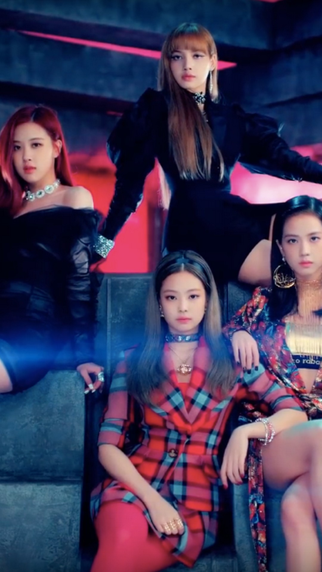 Gruppo Blackpink in posa, Lisa, Jennie, Rosé, Jisoo, 1080x1920 Full HD Verticale, Samsung Galaxy