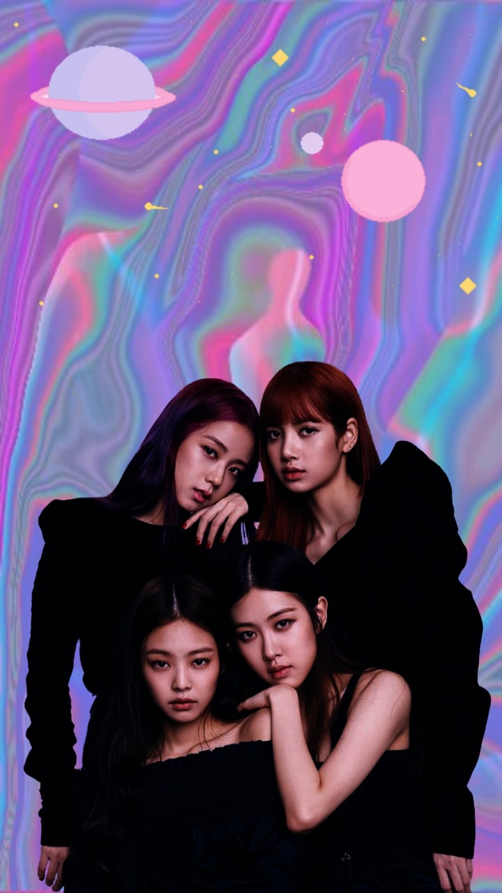 Blackpink gruppo sfondo olografico, YG Entertainment, 720x1280 Full HD Verticale, Google Pixel