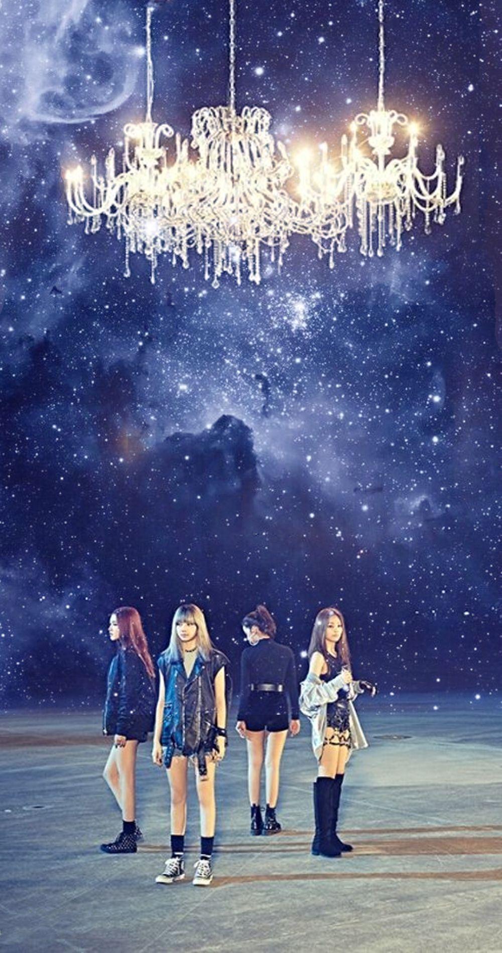 BLACKPINK gruppo lampadario stelle, Rosé, Lisa, Jennie, Jisoo, 1000x1900 Verticale, Telefono