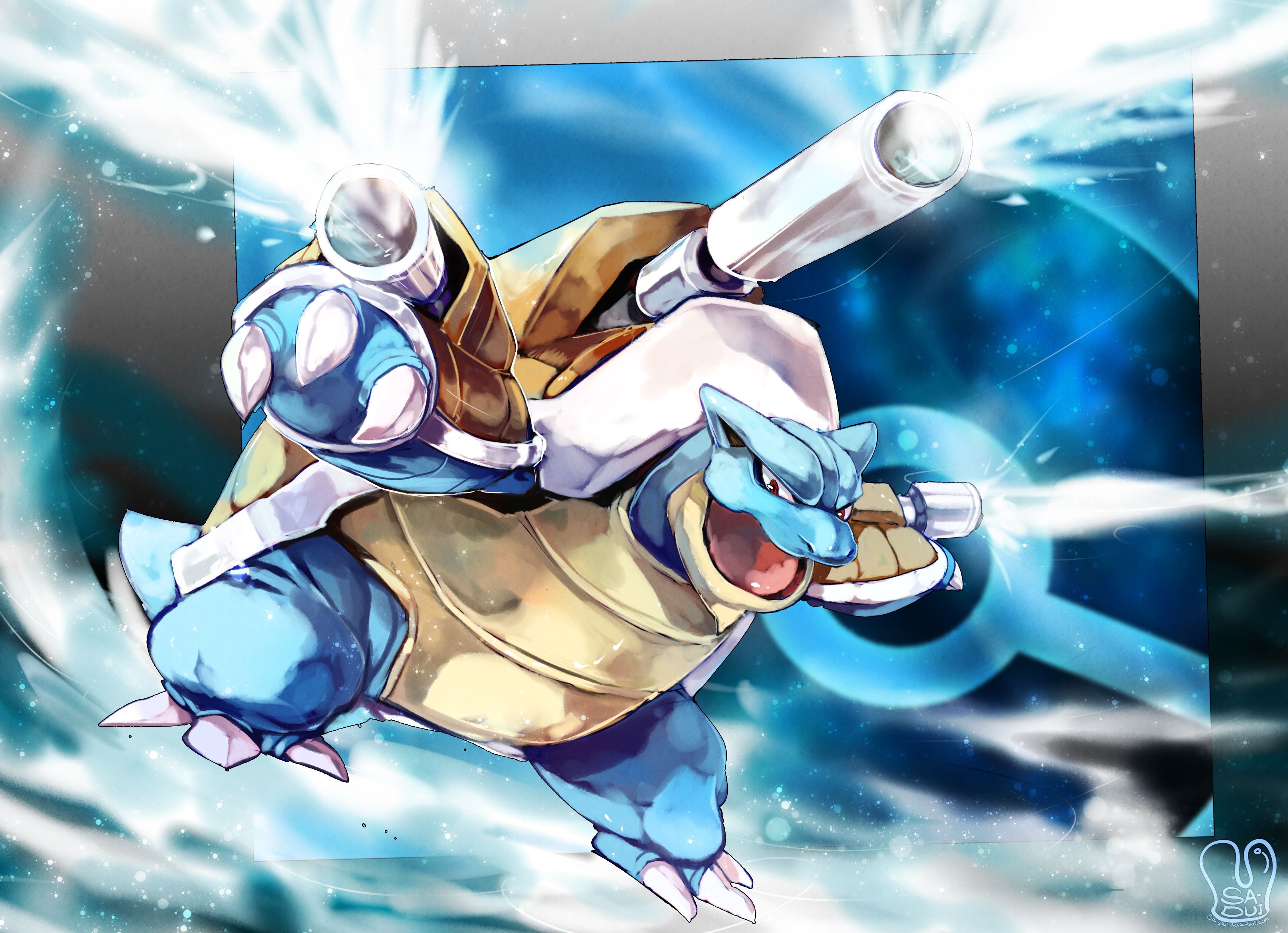 Blastoise Pokémon acqua blu, 3474x2518 WQXGA, Laptop