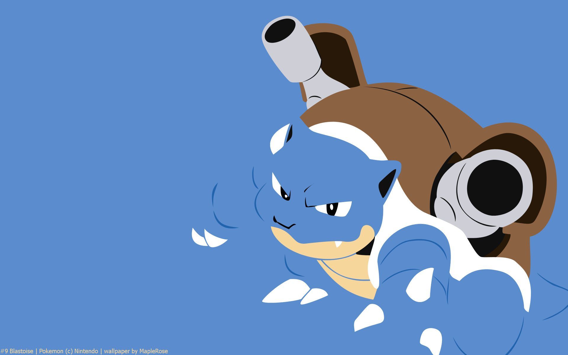 Blastoise Pokémon minimalista blu, 1920x1200 Full HD+, PC