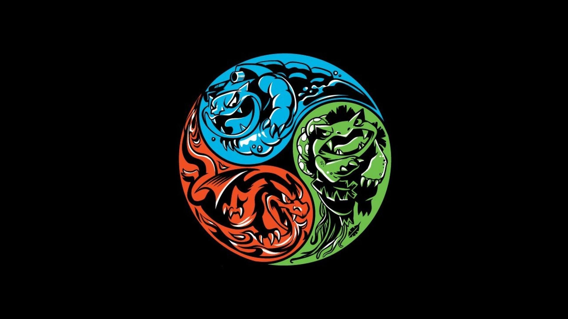 Yin yang Pokemon starter finali, Nintendo, 1920x1080 Full HD 1080p, Desktop