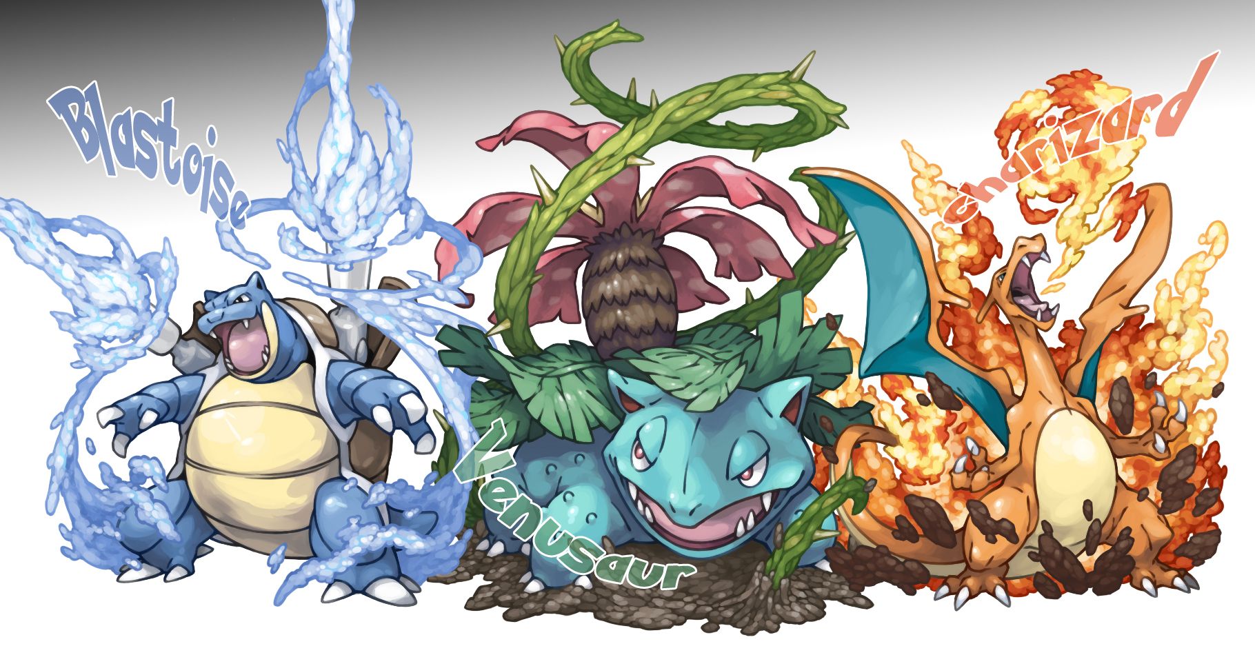 Blastoise Pokemon illustrazione realistica, 2799x2045 WQXGA, PC