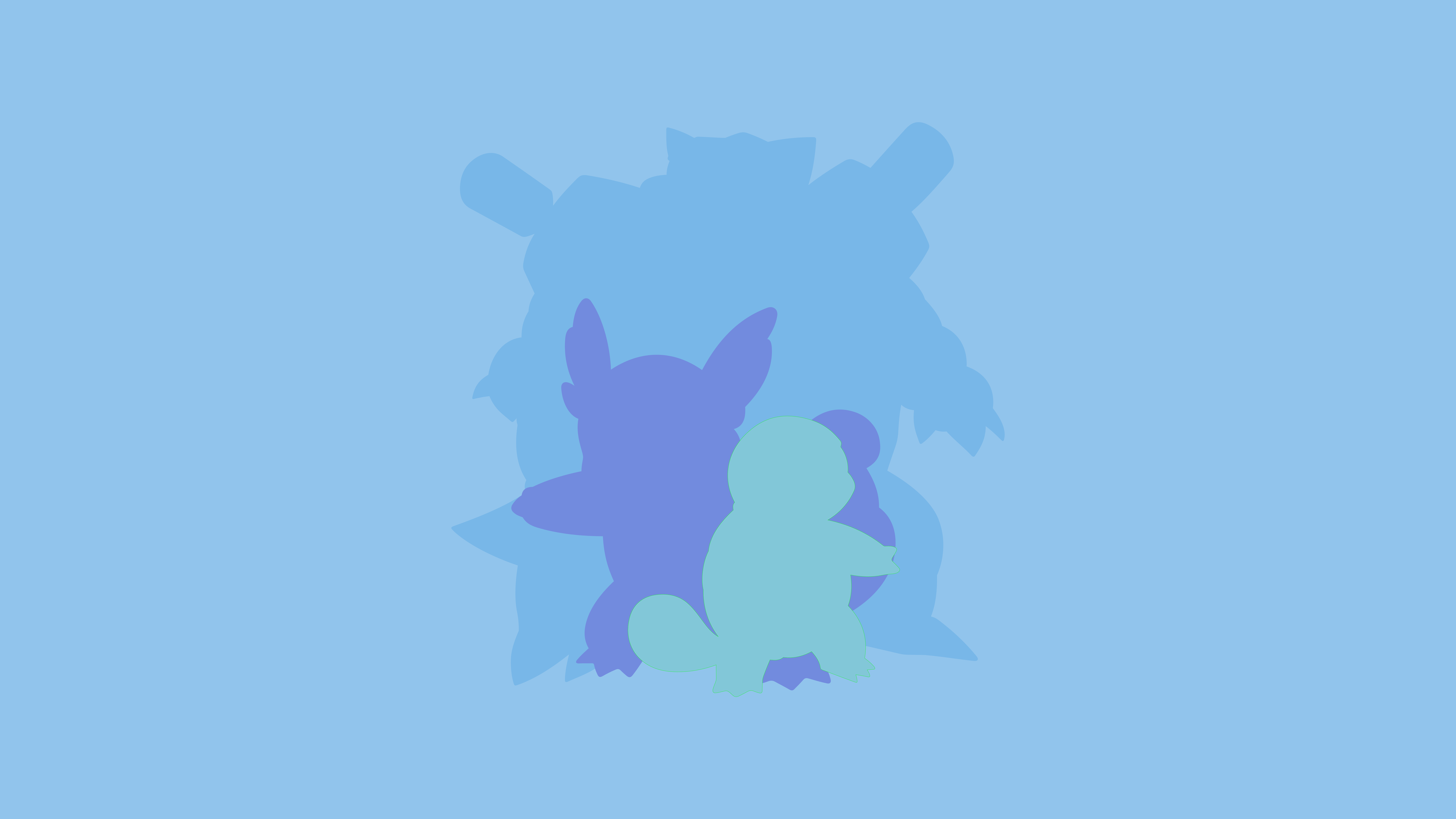 Blastoise Pokemon stilizzato, 1024x1536 Verticale, Android