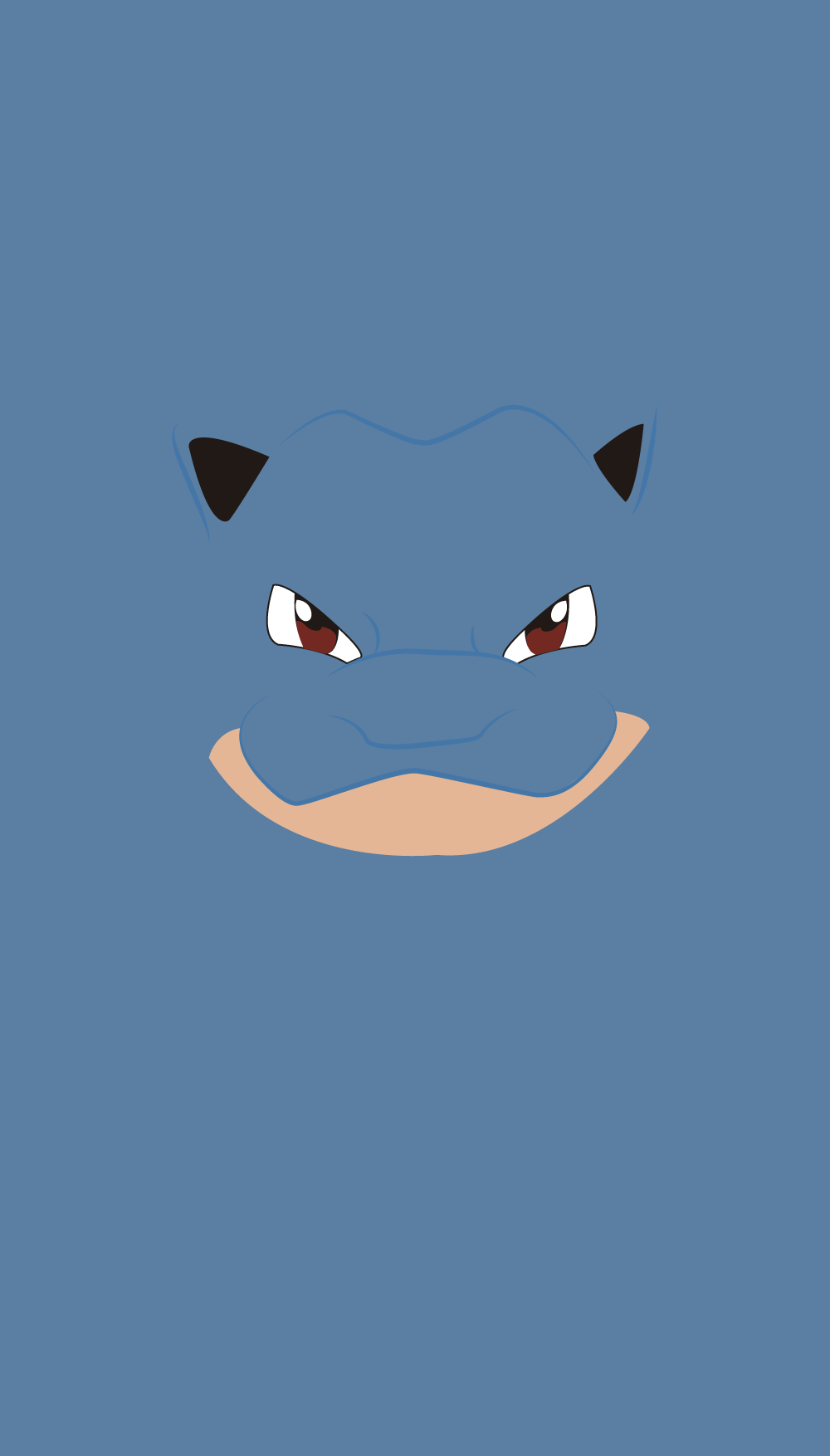 Blastoise viso minimalista blu, 1000x1754 Verticale, Mobile