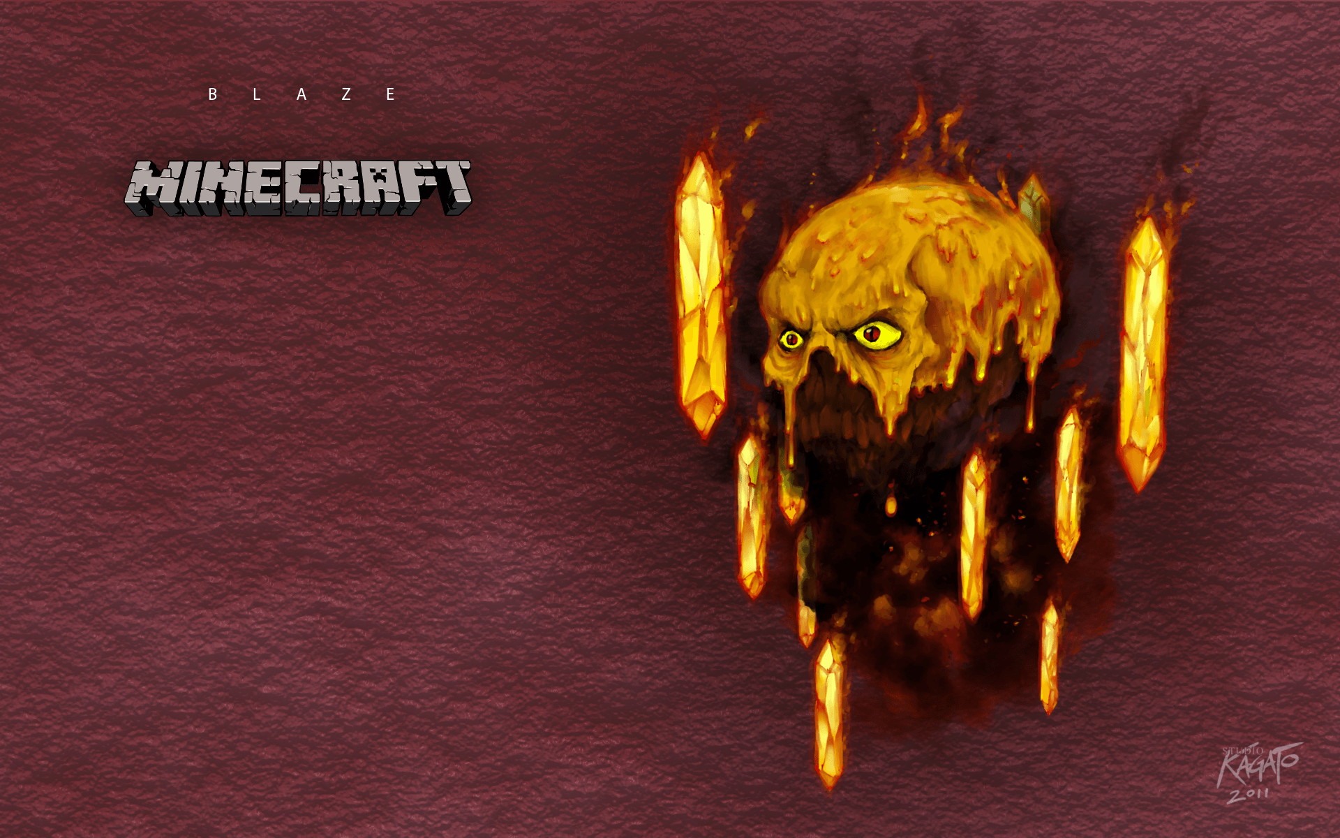 Blaze Minecraft volto pixelato, Mojang, 1920x1080 Full HD 1080p, Laptop