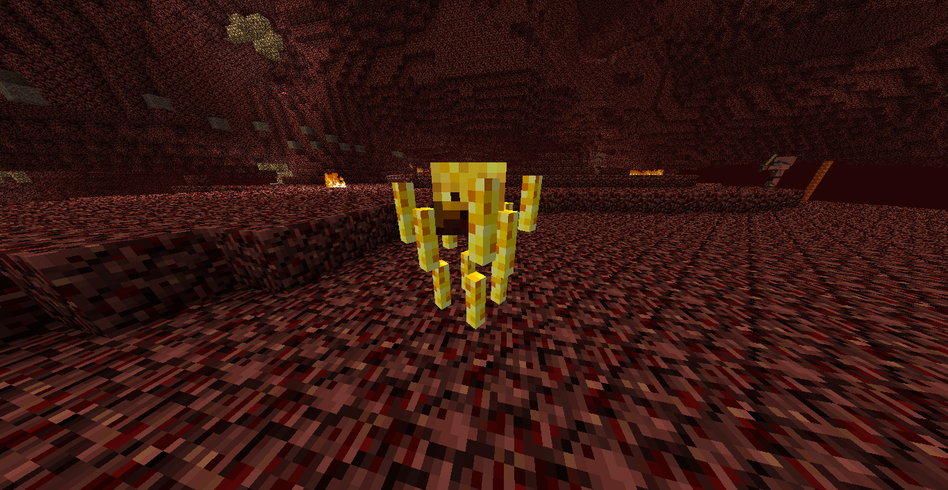 Blaze Minecraft pixel arancione, 1920x1080 Full HD, PC