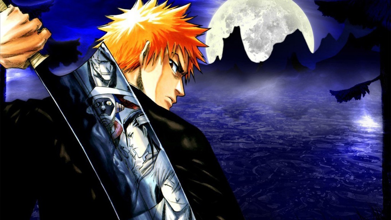 Ichigo Bleach spada rossa, 1366x768 HD, Desktop
