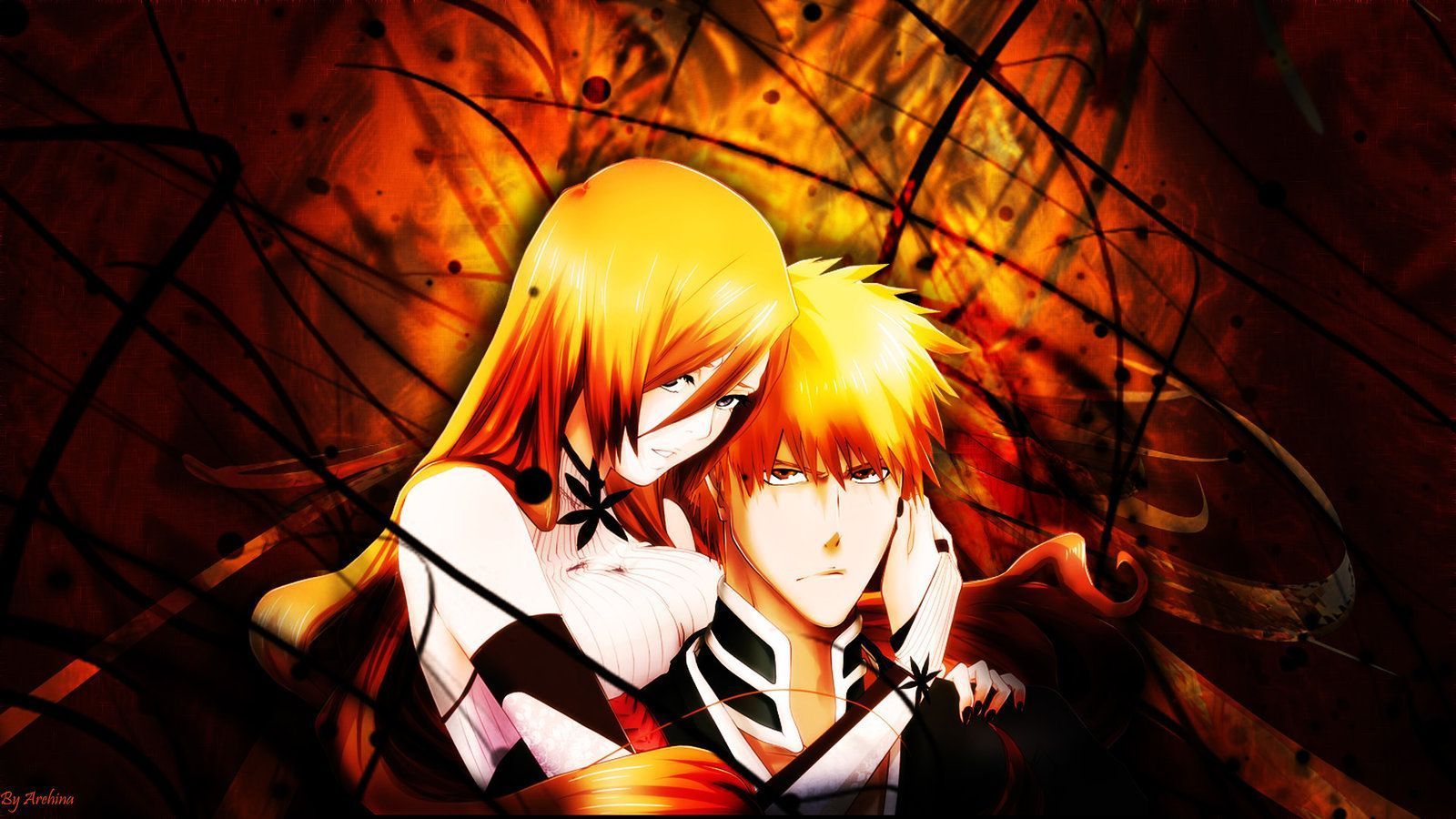 Ichigo e Rukia, Bleach, 1600x900 HD Ready, PC