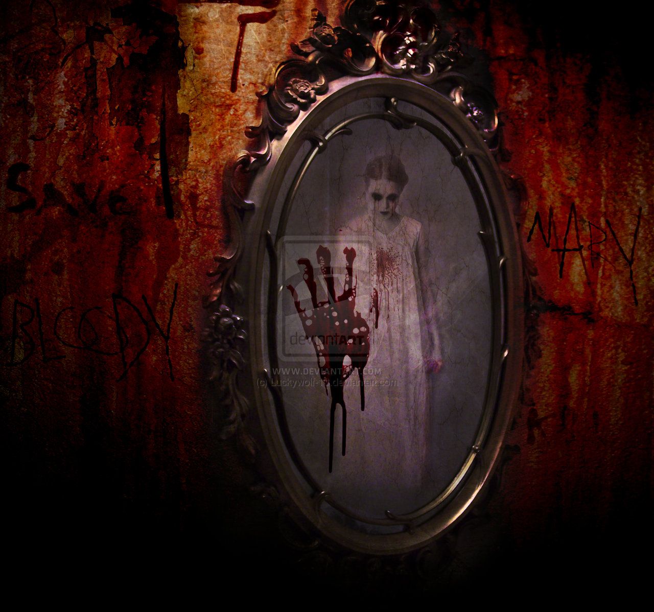 Bambola horror occhi vuoti sangue, 1600x1600 900p, PC