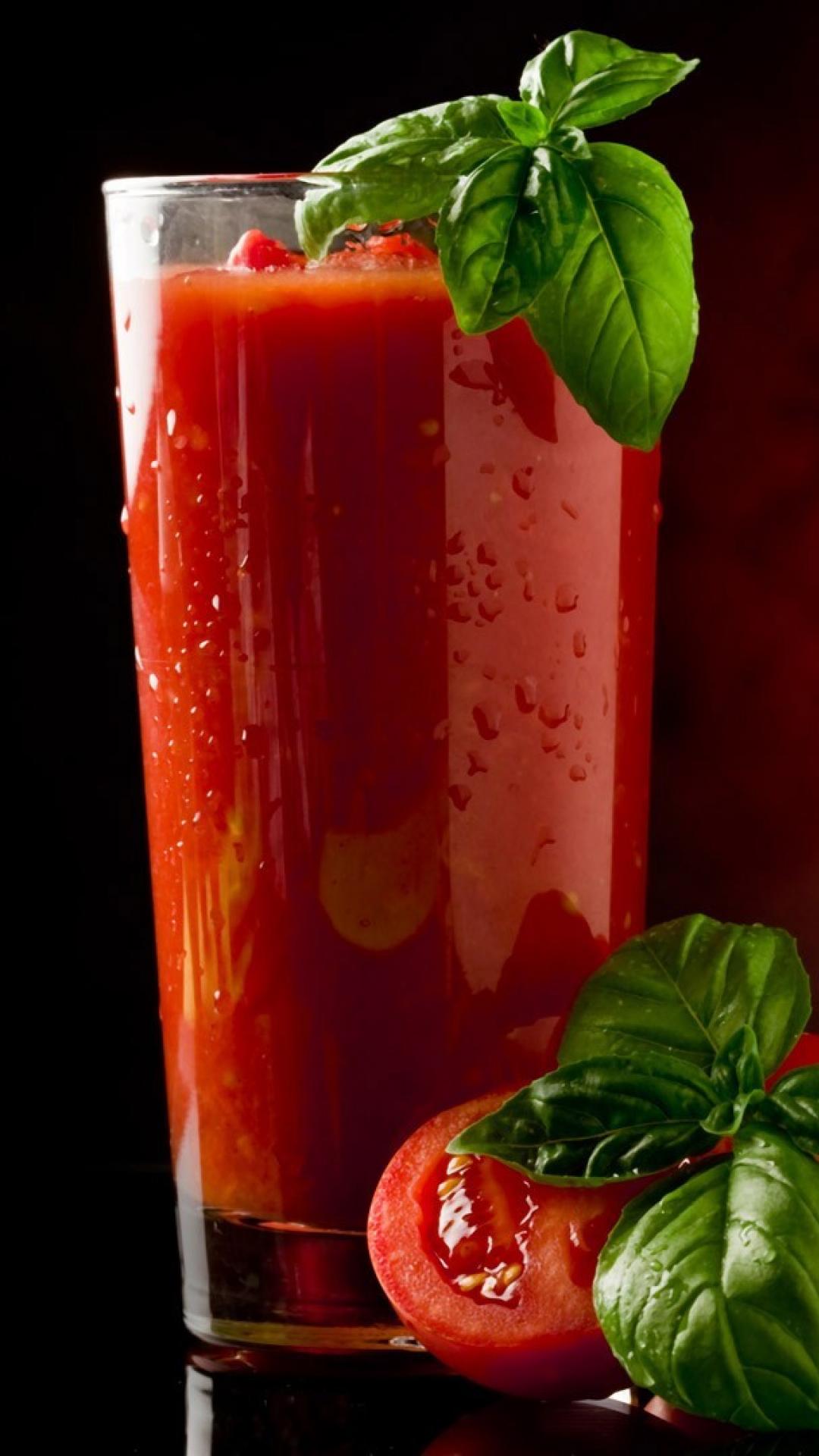 Bicchiere Bloody Mary con basilico, 1080x1920 Full HD Verticale, Samsung Galaxy