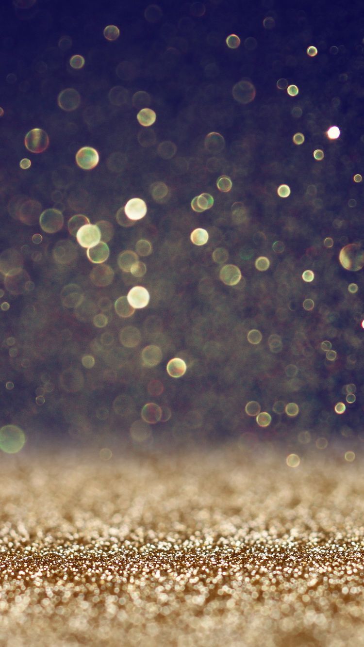 Bokeh glitter oro su blu, 750x1334 Full HD Verticale, iPhone