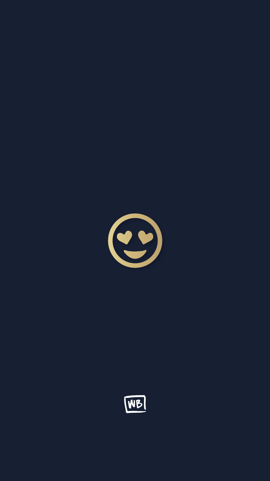 Emoji cuori blu navy oro, 901x1600 Full HD Verticale, Smartphone