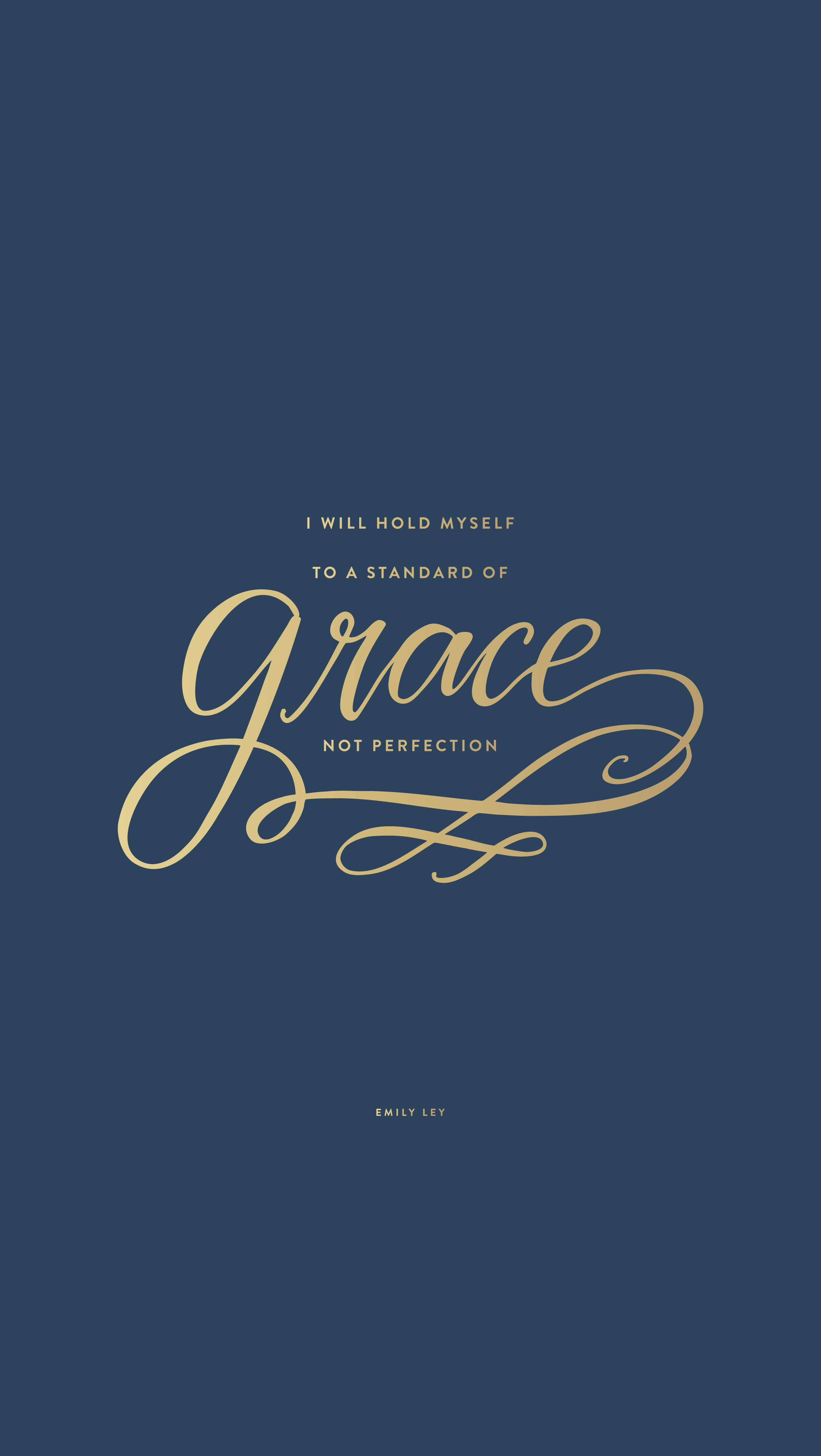 Citazione Grace blu e oro, 2256x4000 Full HD Verticale, iPhone