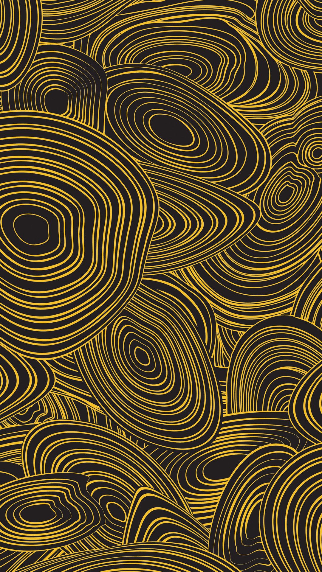 Pattern astratto cerchi oro, 1080x1920 Verticale, Telefono