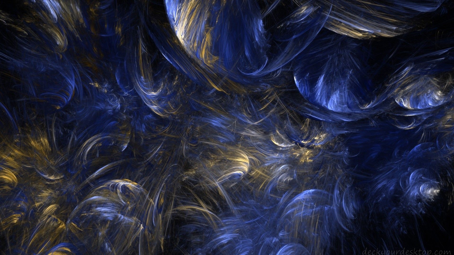 Astratto frattale blu e oro, 1920x1080 1080p, PC