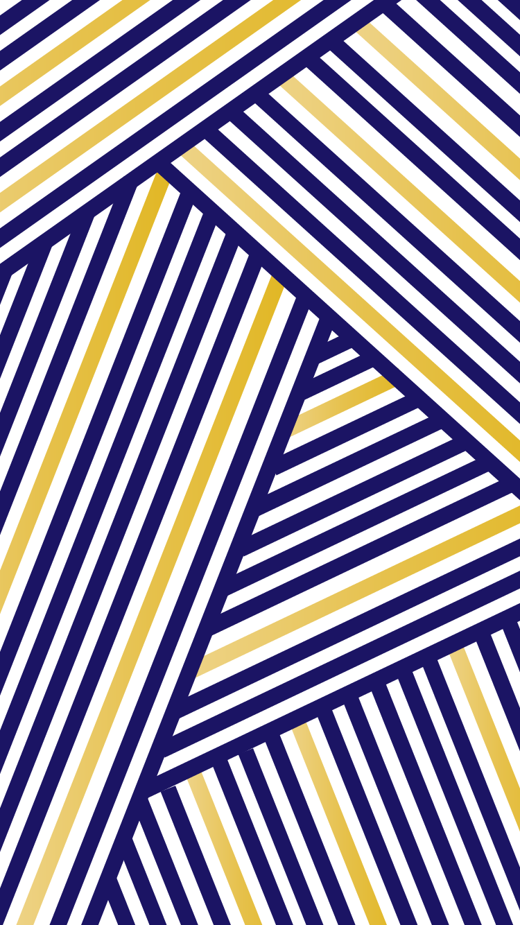 Righe geometriche blu e oro, 750x1334 Verticale, Mobile