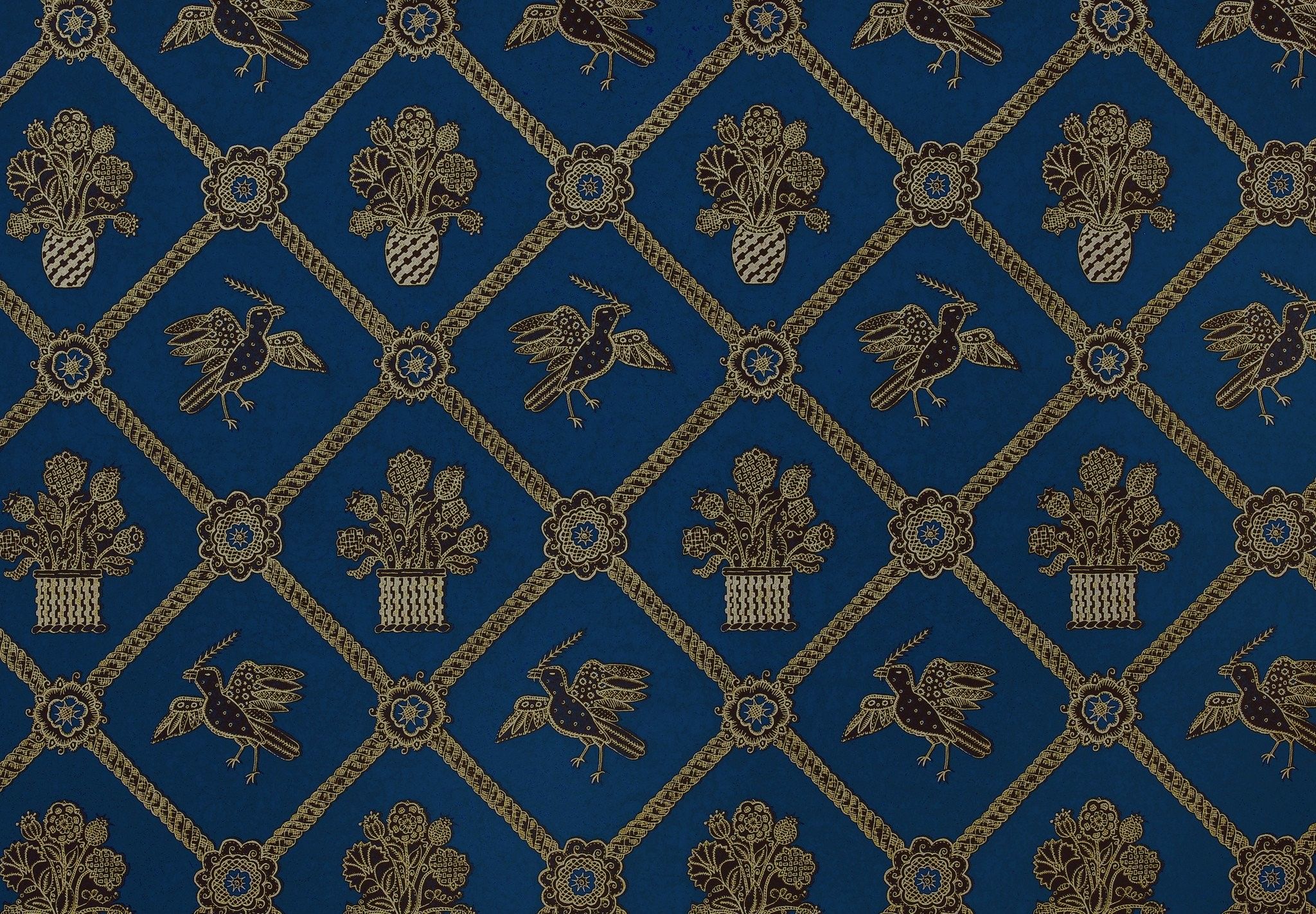 Motivo blu con uccelli dorati, 2048x1422 Hi-Res, Laptop