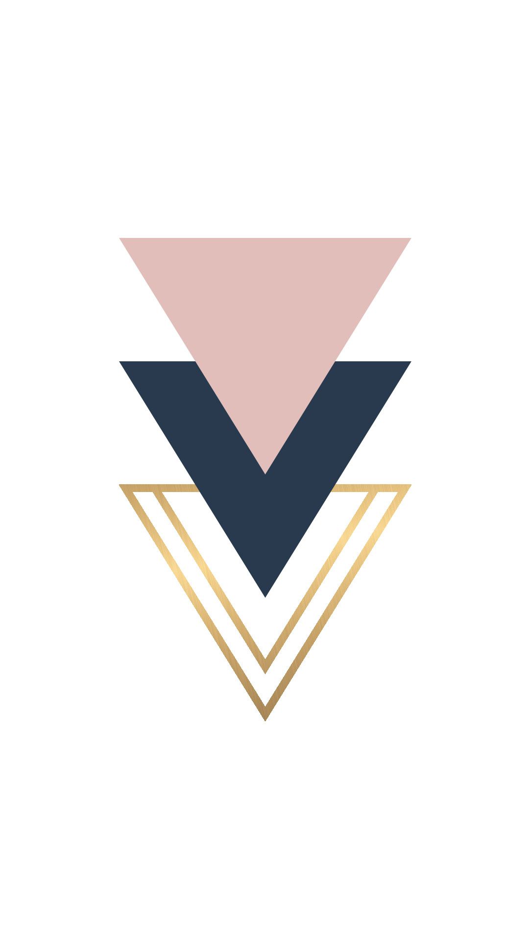 Triangoli geometrici rosa blu oro, 1080x1920 Verticale, Mobile