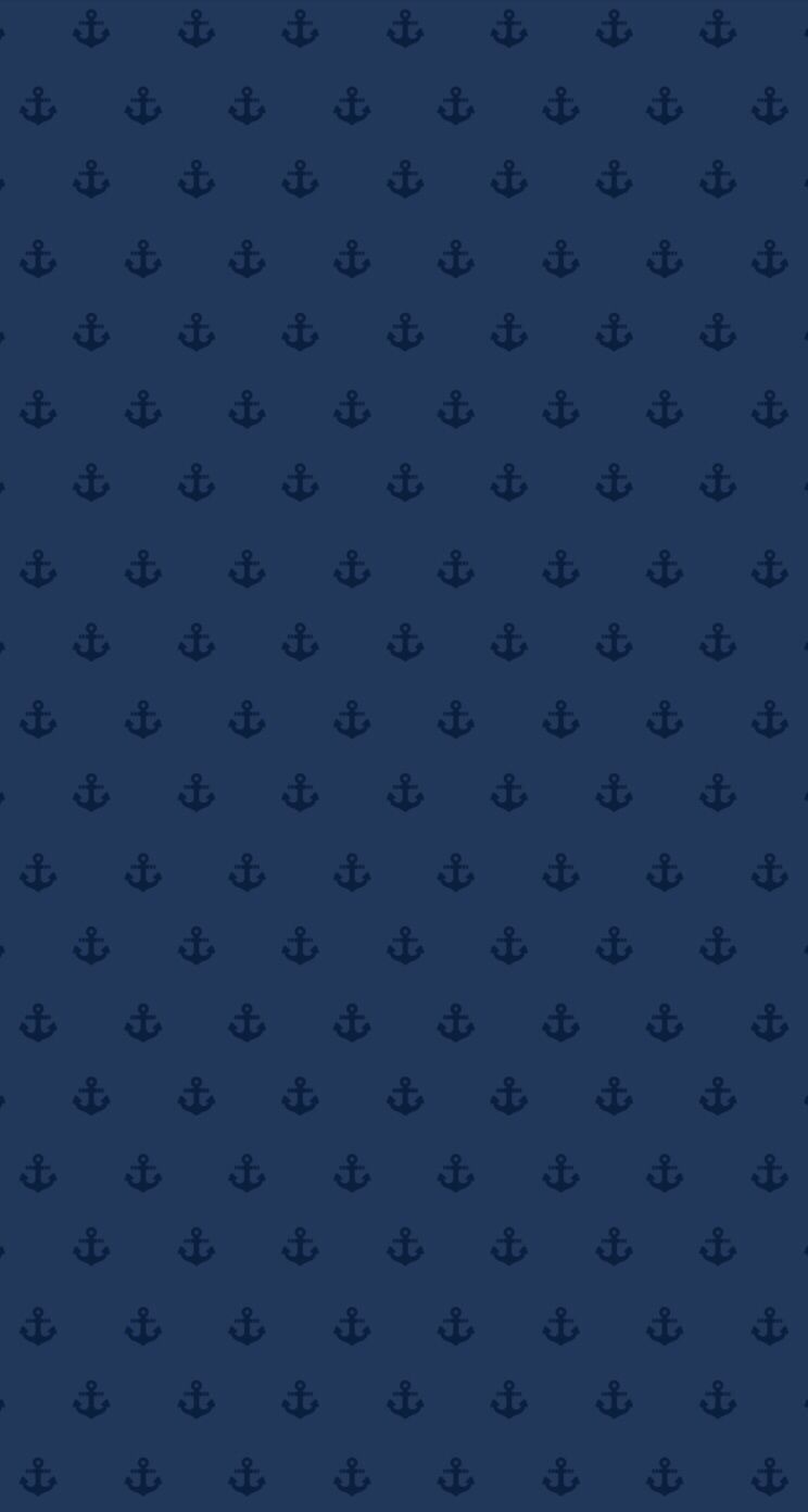 Pattern ancore blu navy, 744x1392 Full HD Verticale, Smartphone