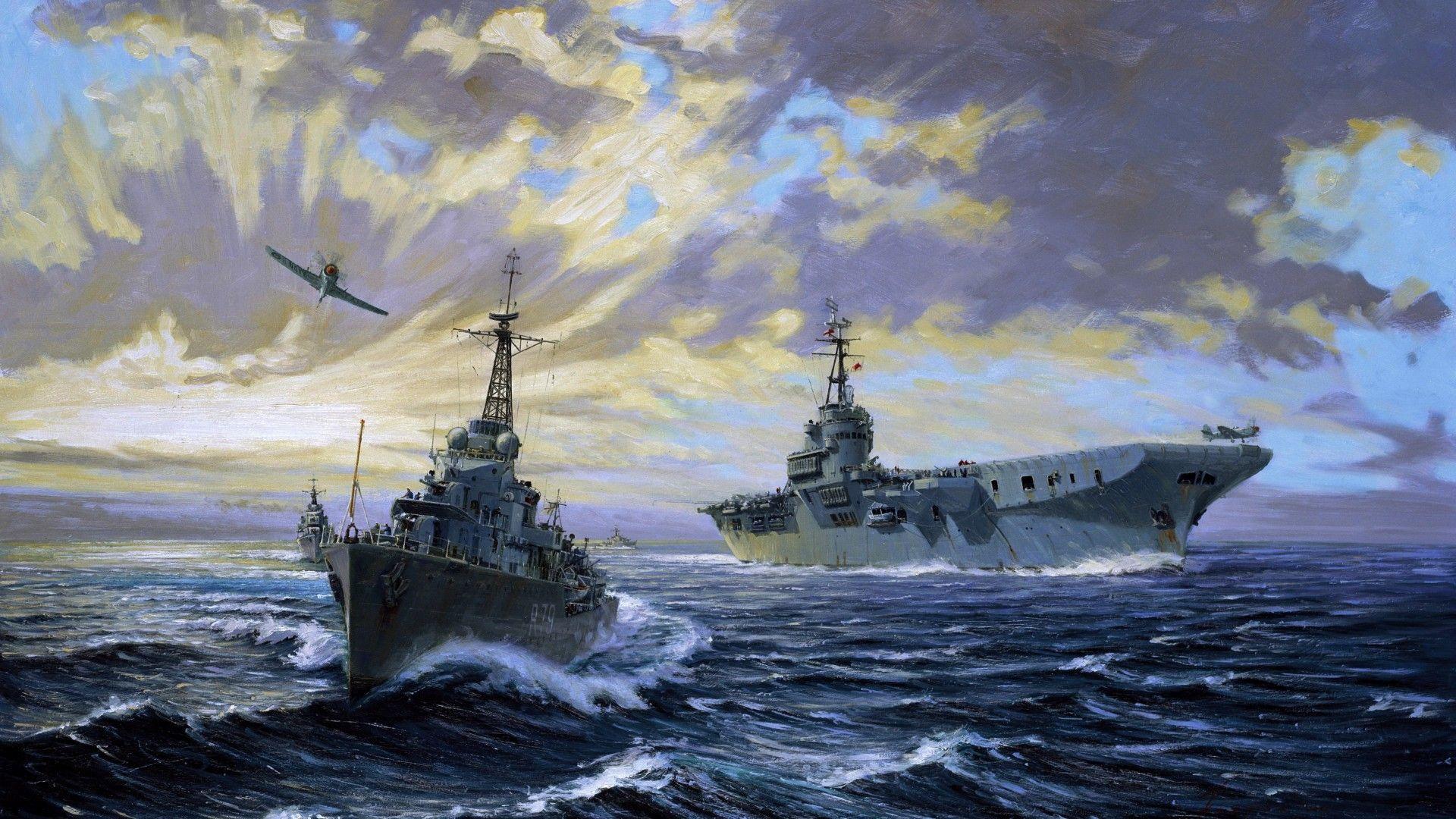Navi da guerra oceano blu, 1920x1080 Full HD 1080p, PC Desktop