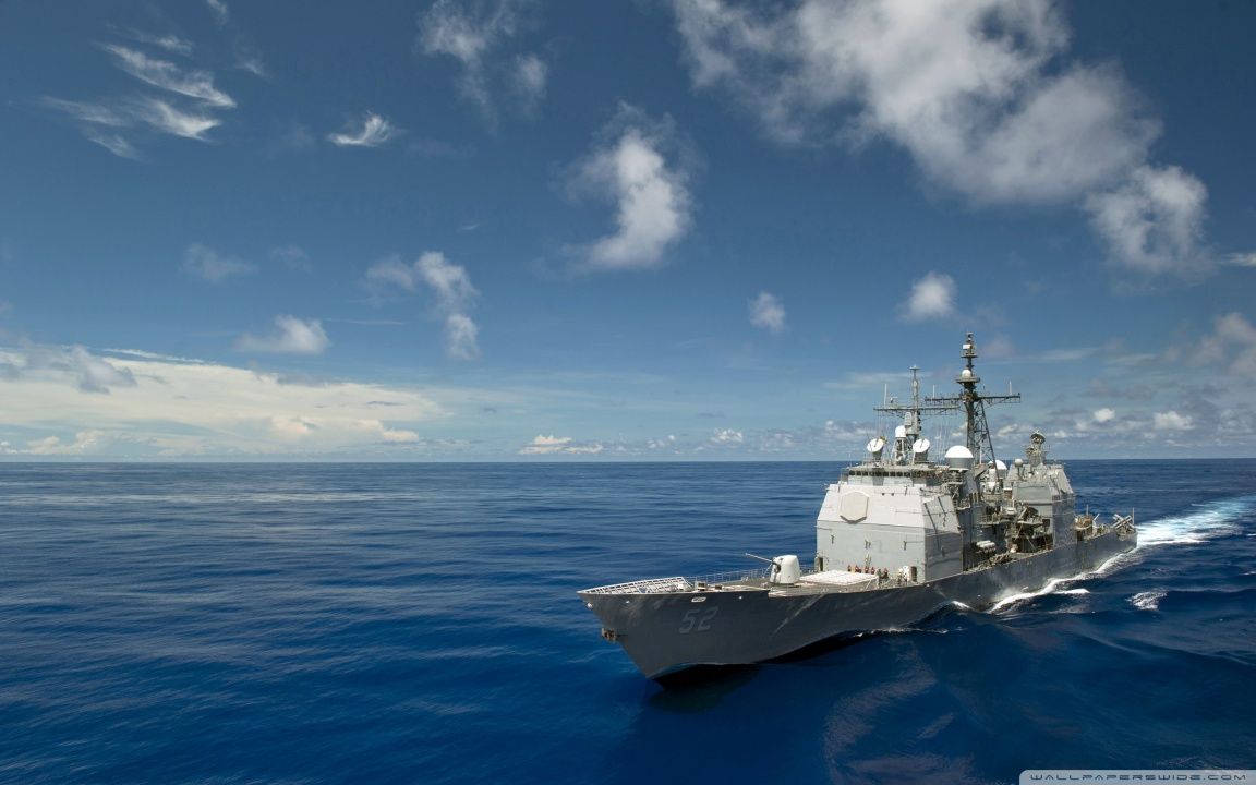Nave militare in mare, 1152x720 HD, Desktop