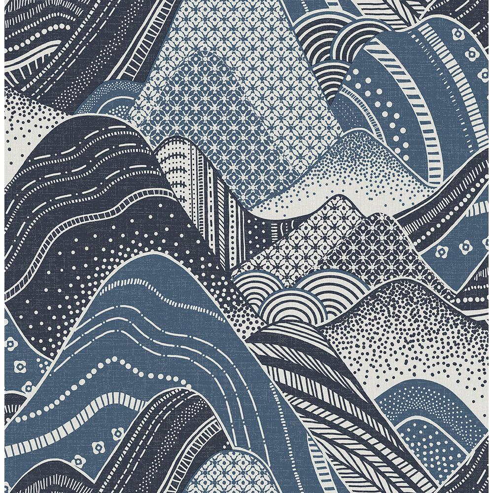 Montagne pattern blu navy, 1000x1000 HD, Laptop