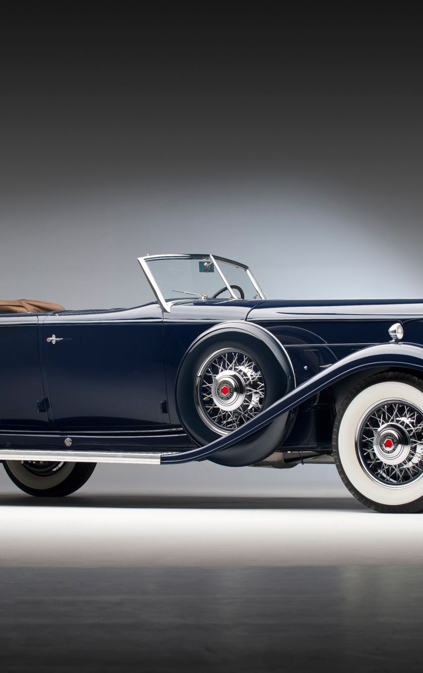 Auto d'epoca blu navy 1932, 840x1336 Verticale, Mobile
