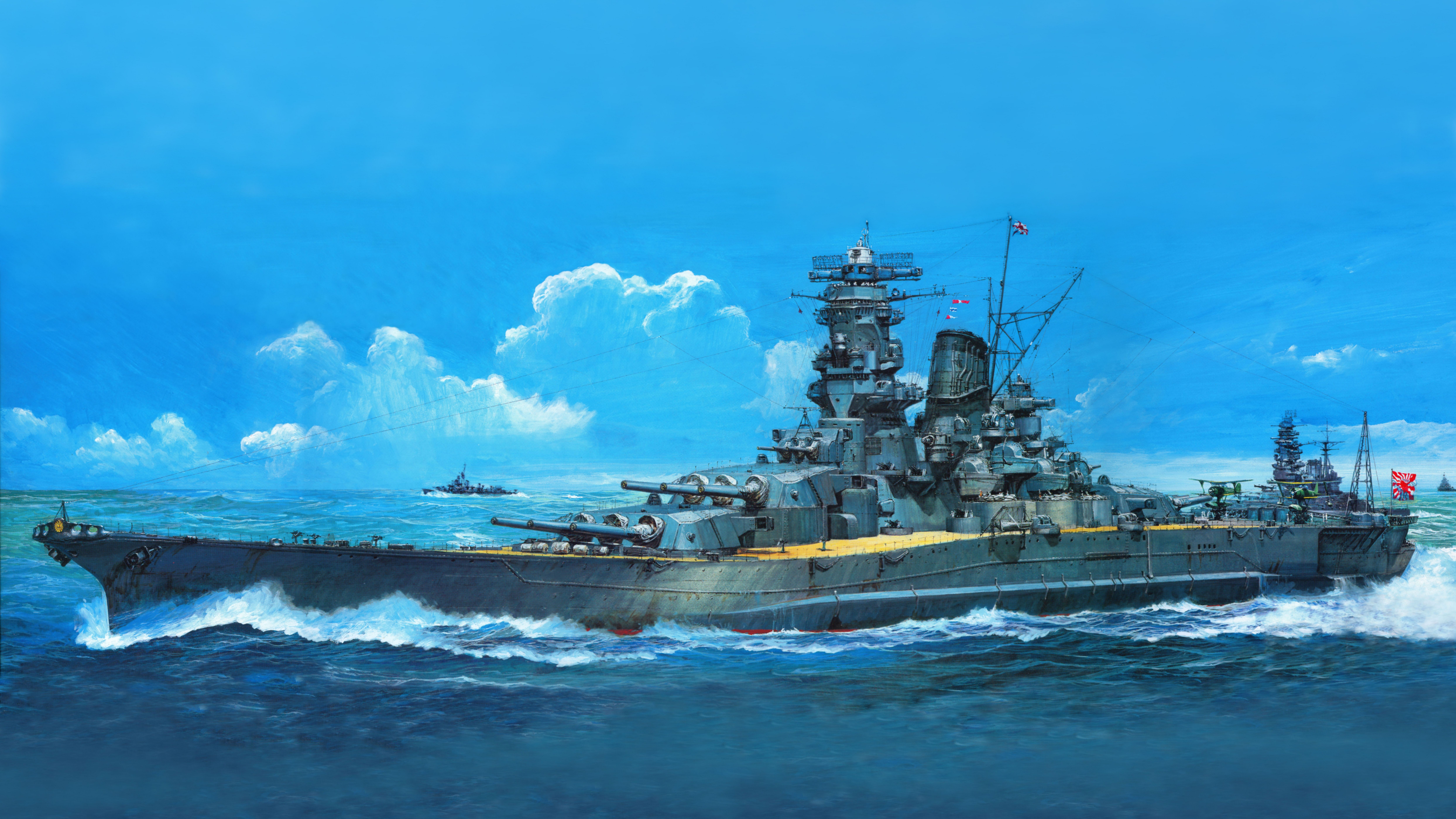 Nave da guerra giapponese oceano, 9950x5597 4K, Desktop 4K