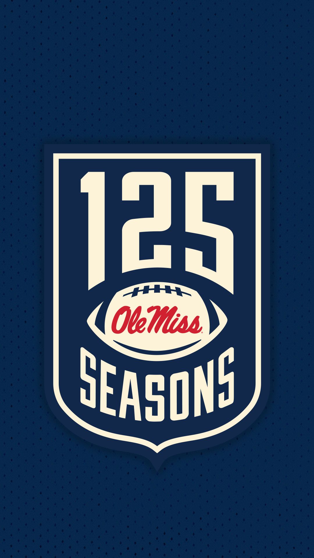 Ole Miss 125 Seasons logo, 1080x1920 Verticale, Mobile