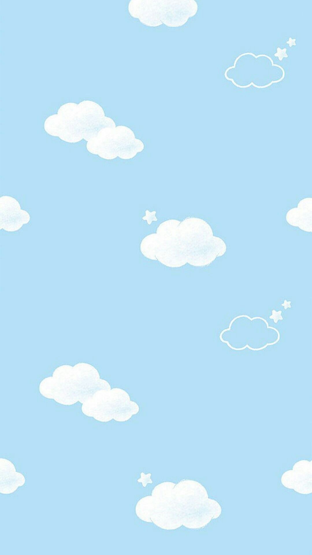Nuvole bianche cielo azzurro, 1080x1920 Verticale, Mobile