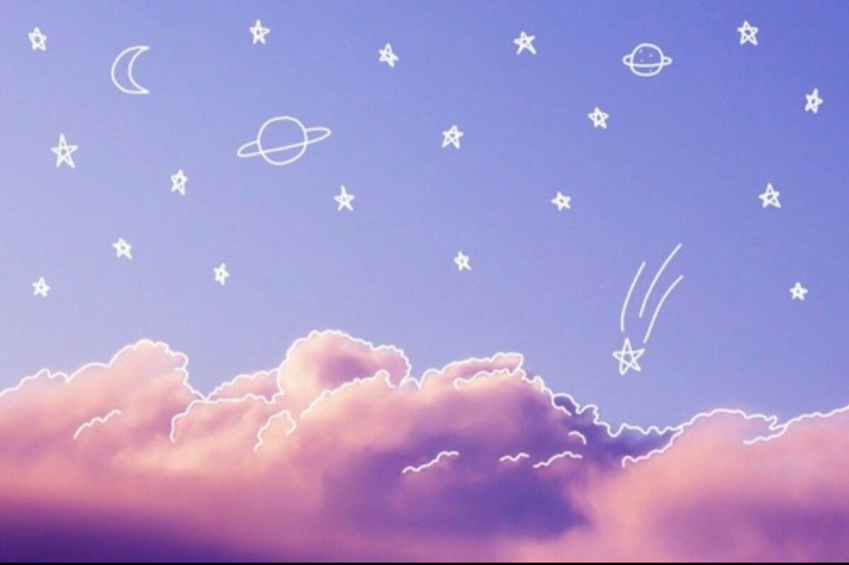 Nuvole pastello con stelle spazio, 1200x799 HD, PC