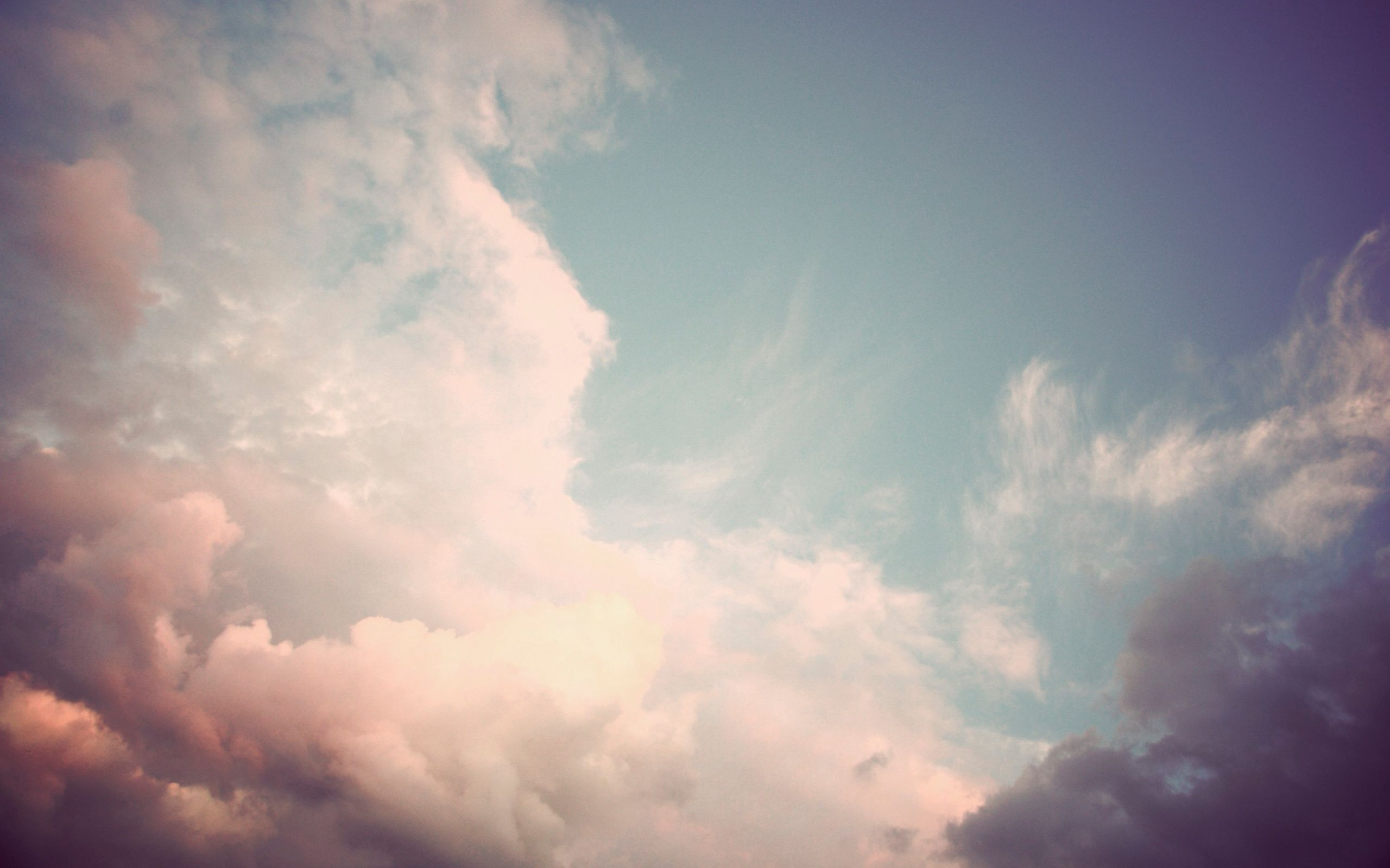 Nuvole cielo pastello, 2560x1600 WQXGA, Desktop