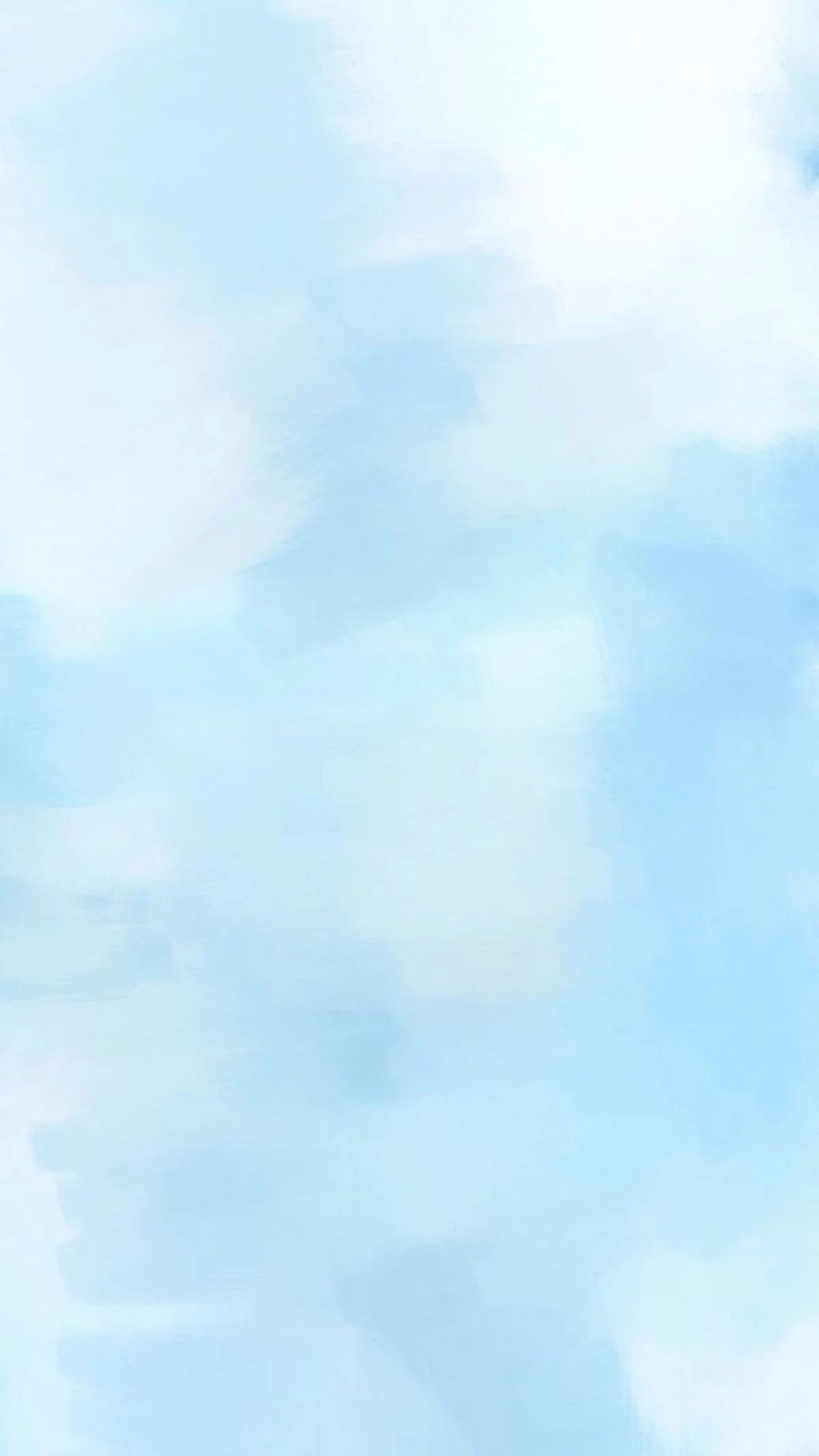 Nuvole acquerello blu pastello, 1200x2133 Full HD Verticale, iPhone