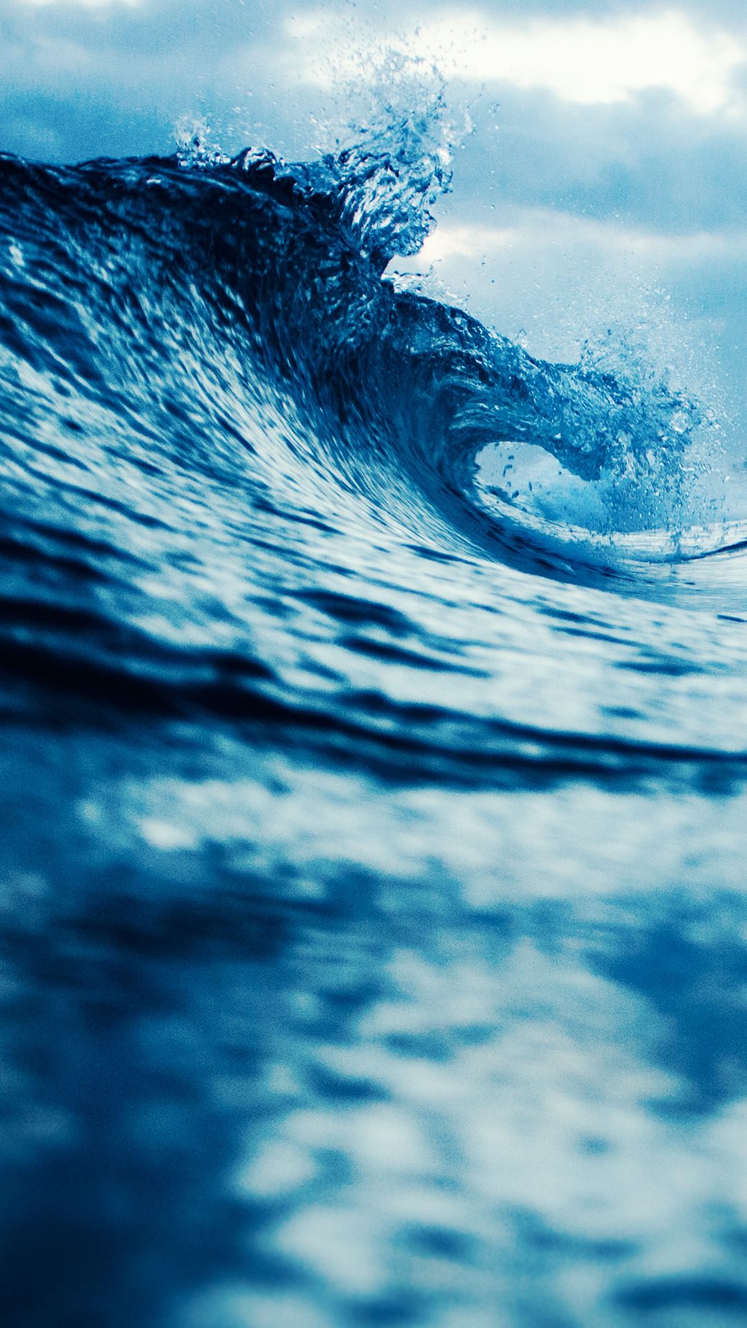 Onda del mare blu, 1080x1920 Full HD Verticale, Smartphone