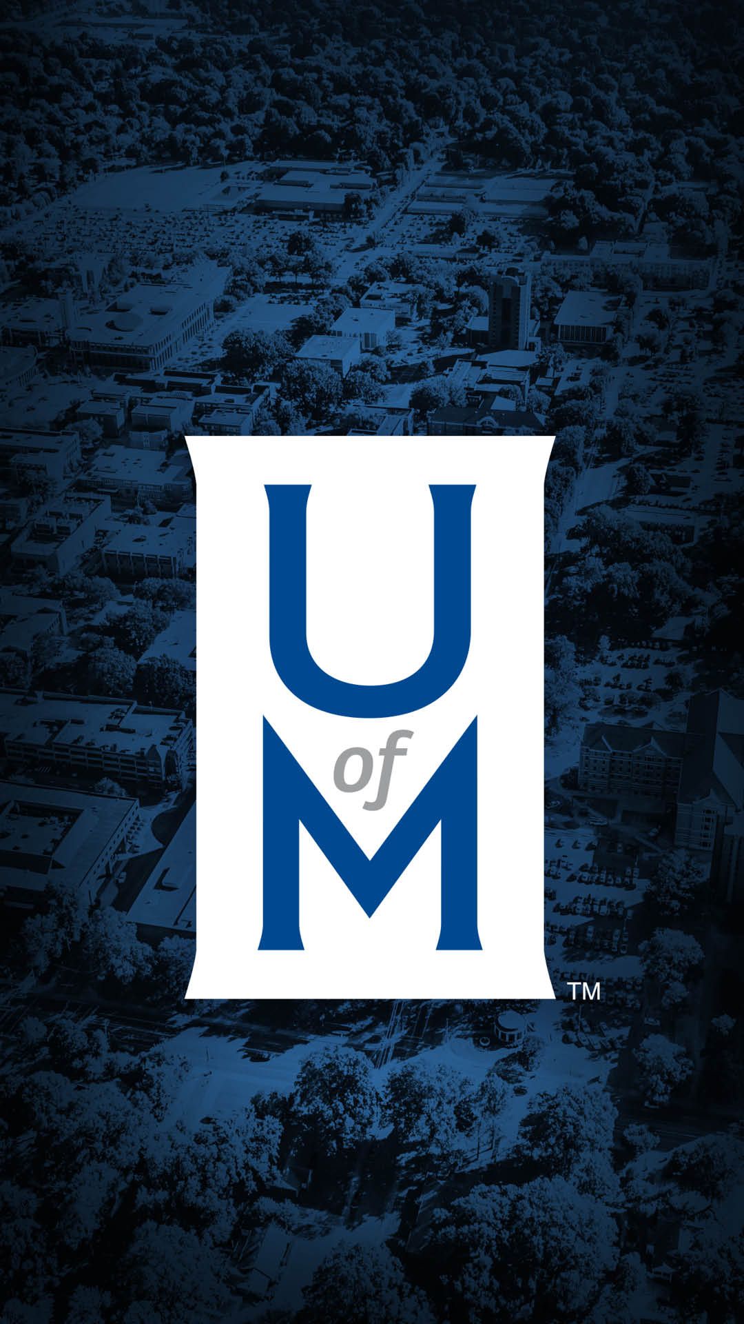 Logo University of Memphis blu, 1080x1920 Verticale, Mobile
