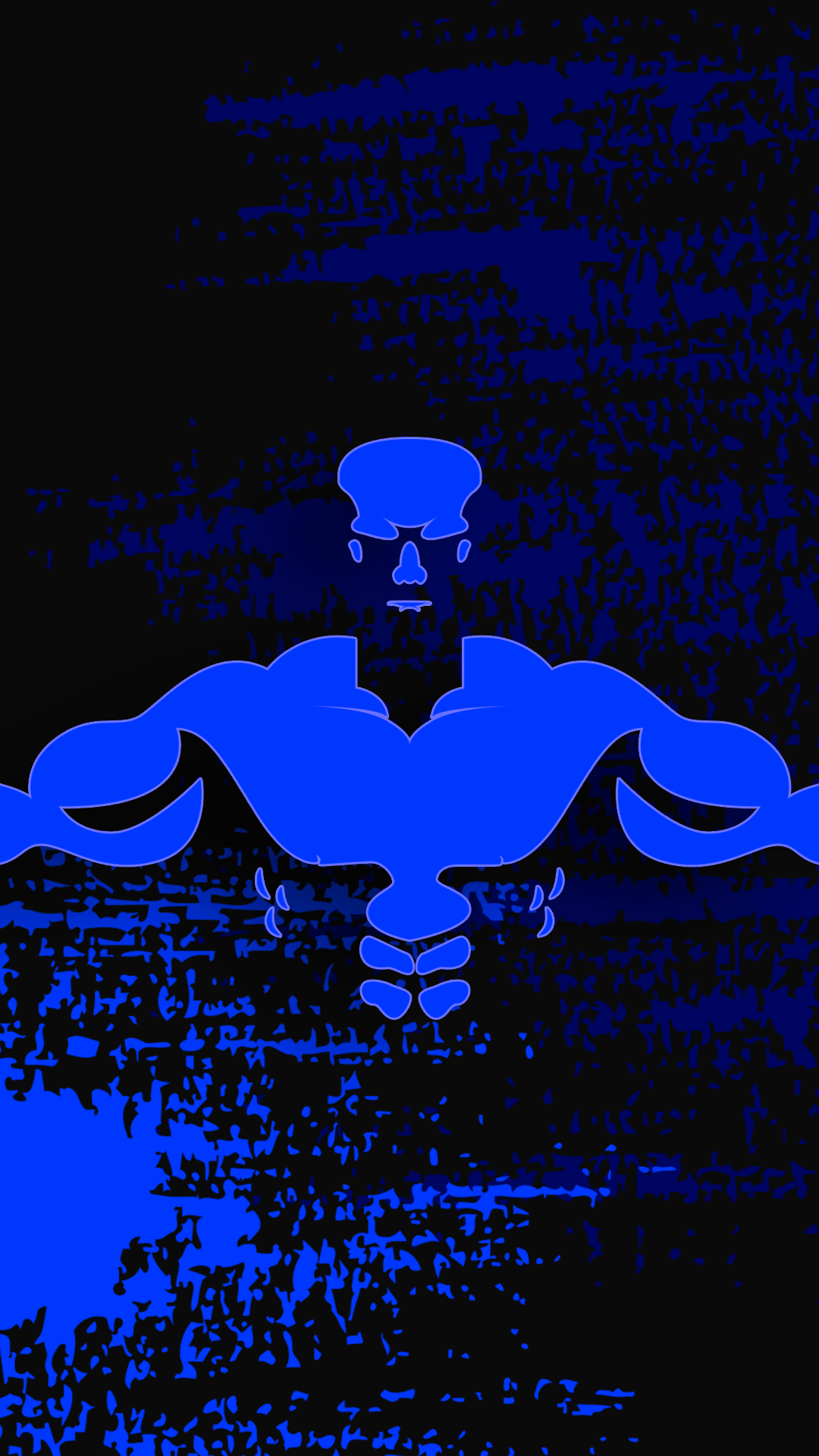 Bodybuilder silhouette blu, 1080x1920 Full HD Verticale, Smartphone