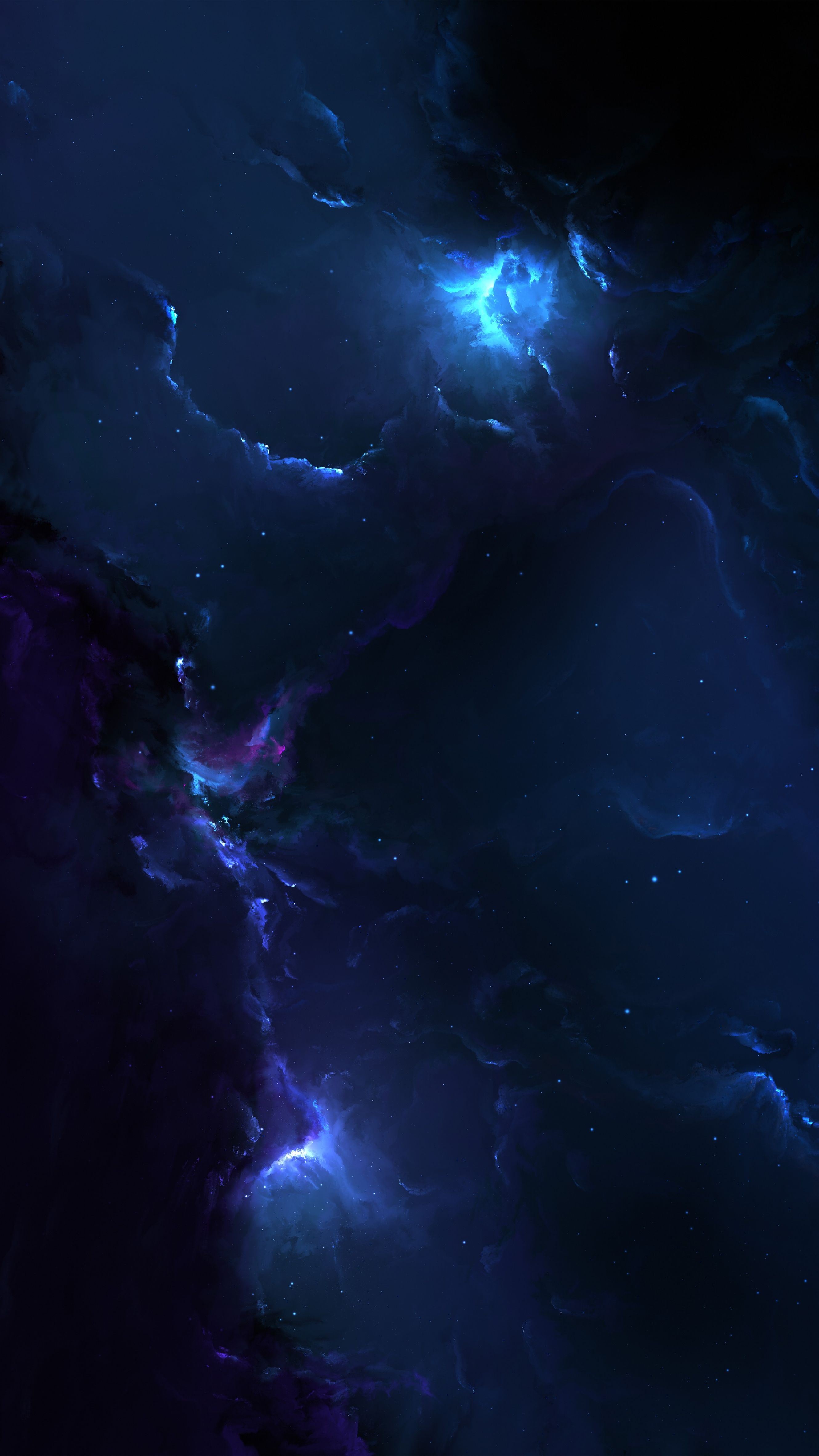 Galassia blu scura, 2660x4730 Verticale, Android