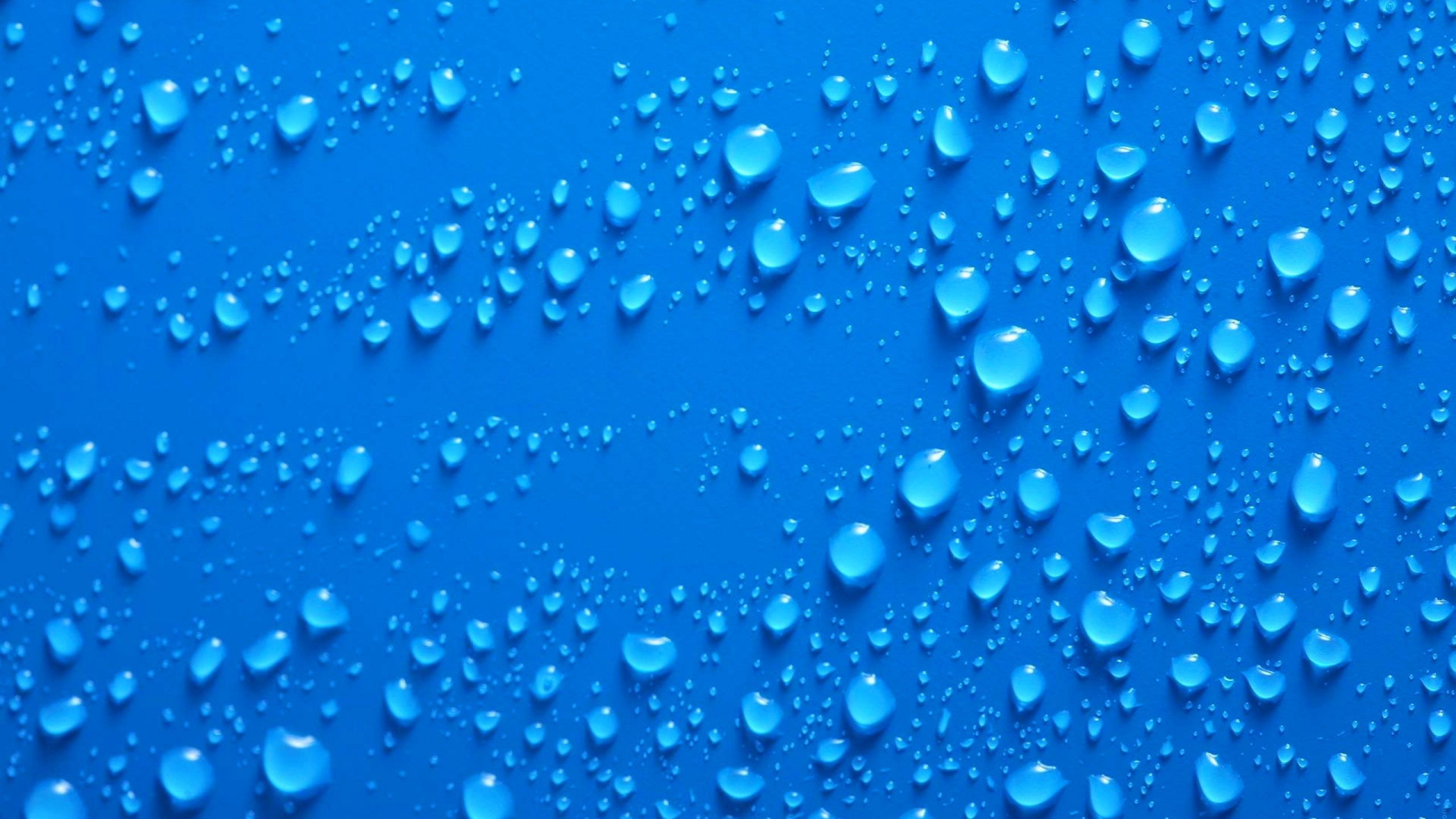 Gocce d'acqua su blu, 2560x1440 2K, Monitor Gaming