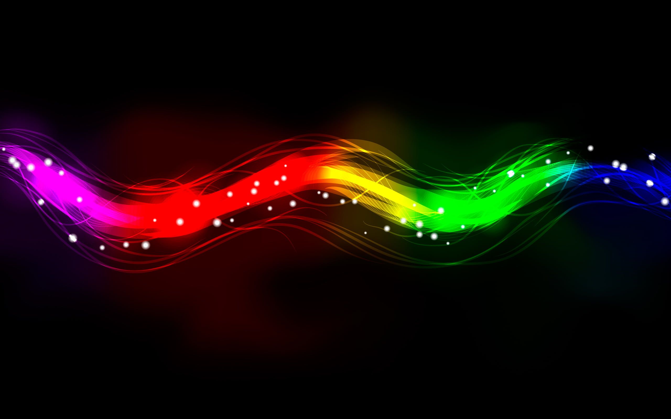 Onde luminose colorate astratte, 2560x1600 WQXGA, Desktop