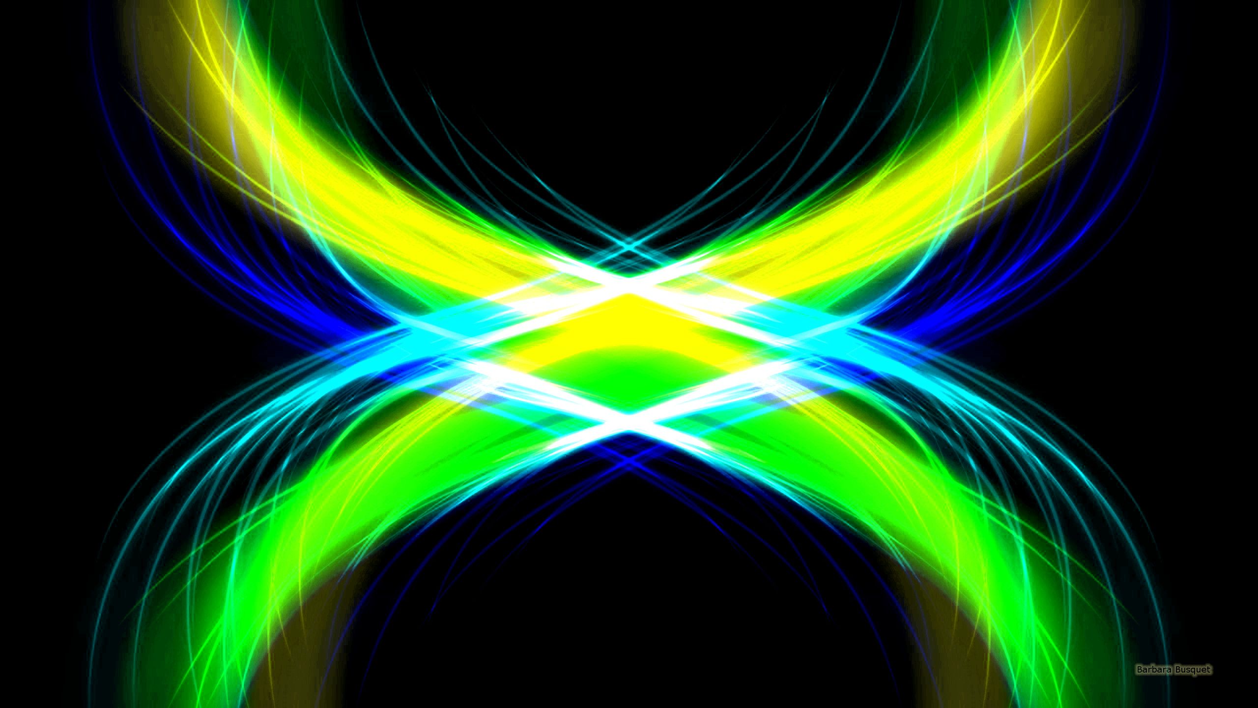 Forme luminose astratte blu verde, 2560x1440 2K QHD, PC