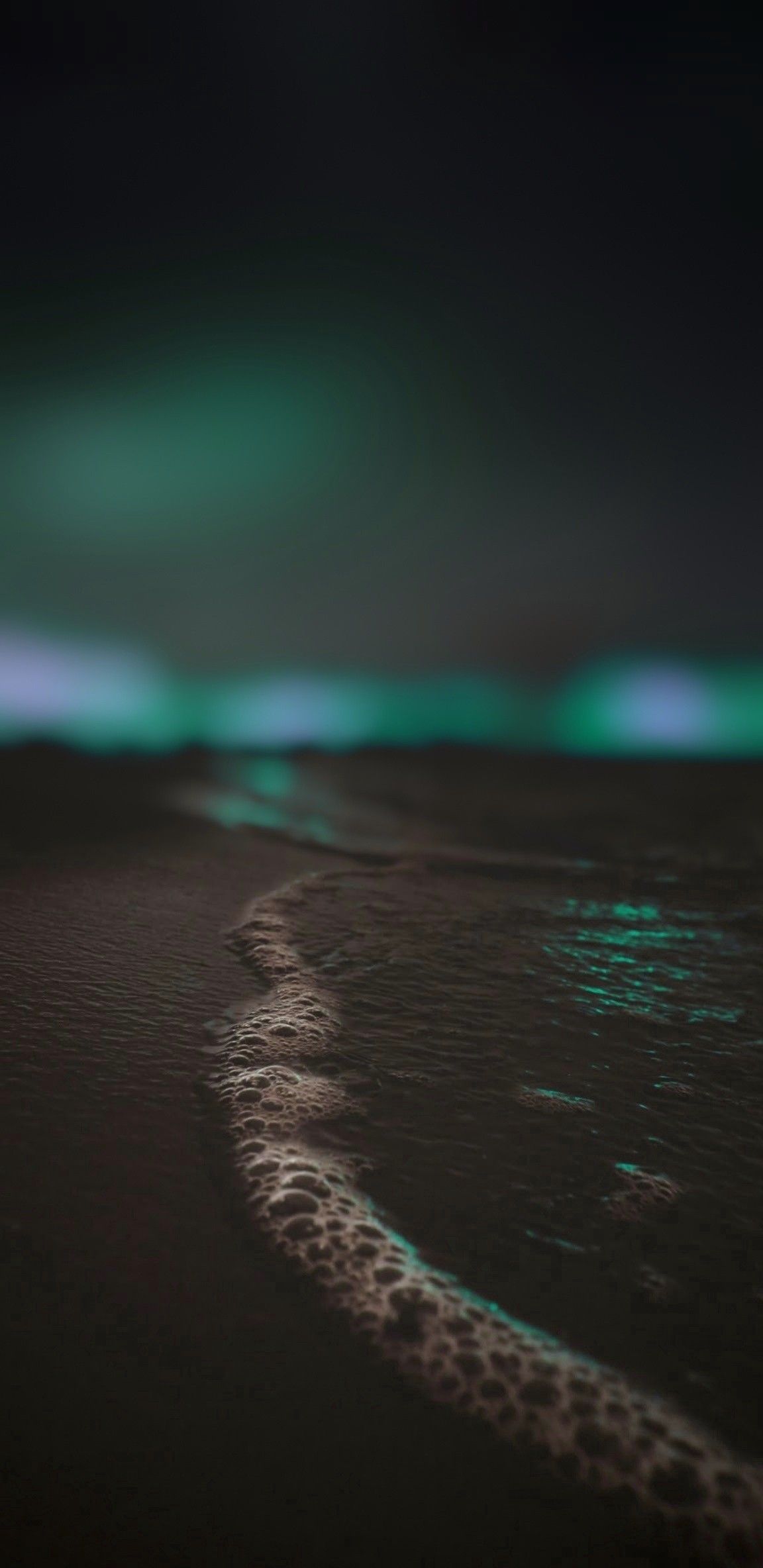 Spiaggia notturna con onda, 1152x2368 Verticale, Mobile