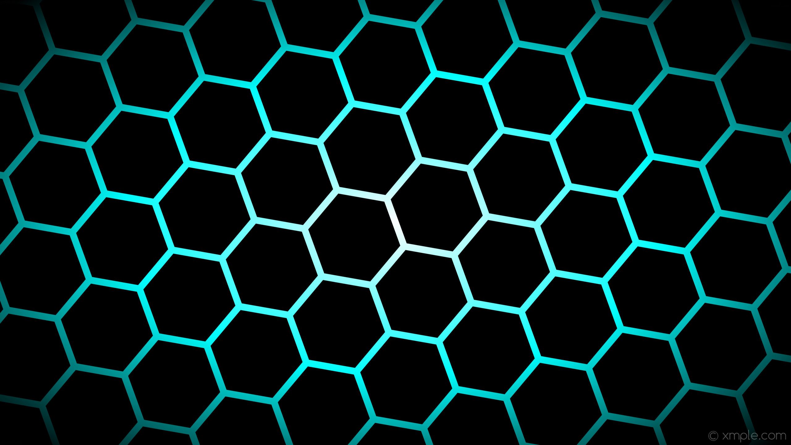 Griglia esagonale blu-nera, 2560x1440 2K QHD, PC
