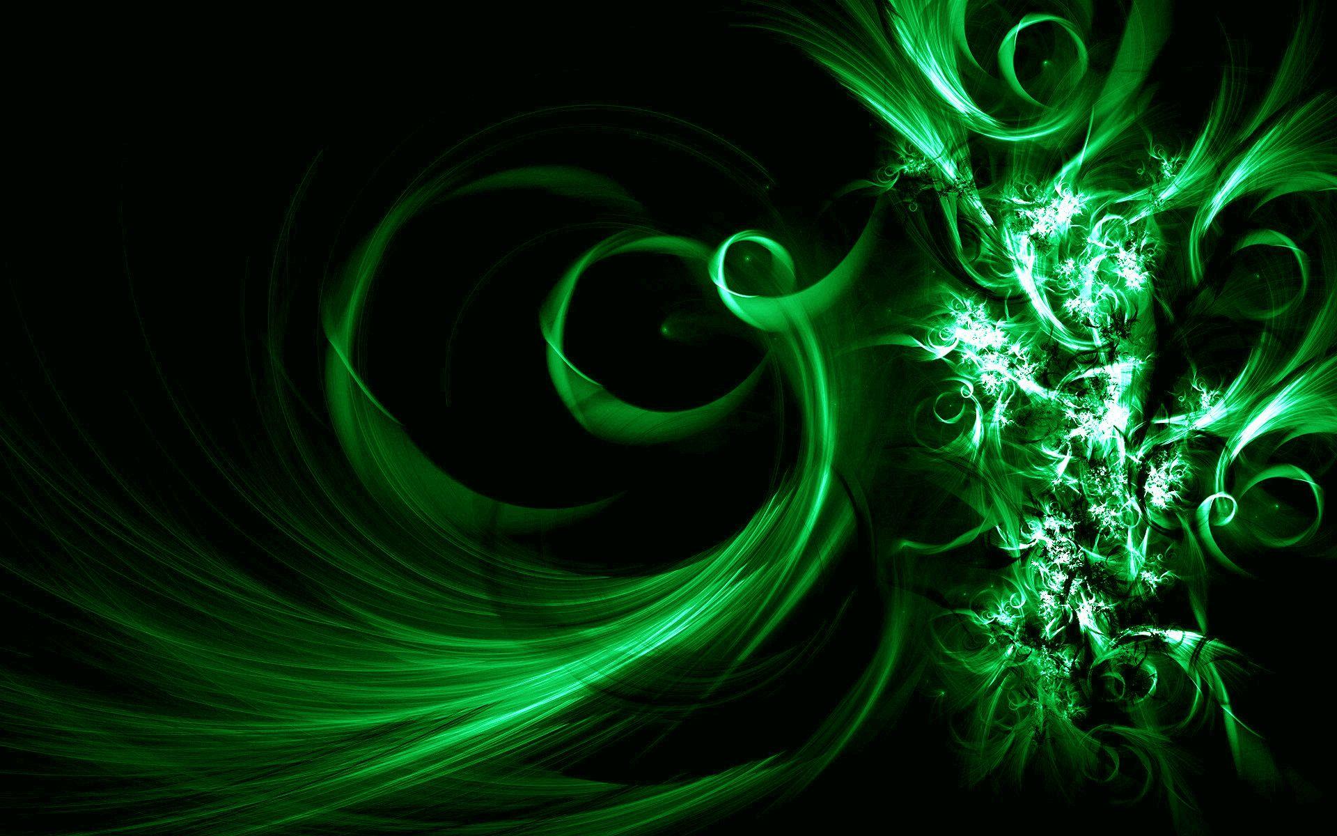Spirali astratte verdi luminose, 1920x1200 WUXGA, Desktop