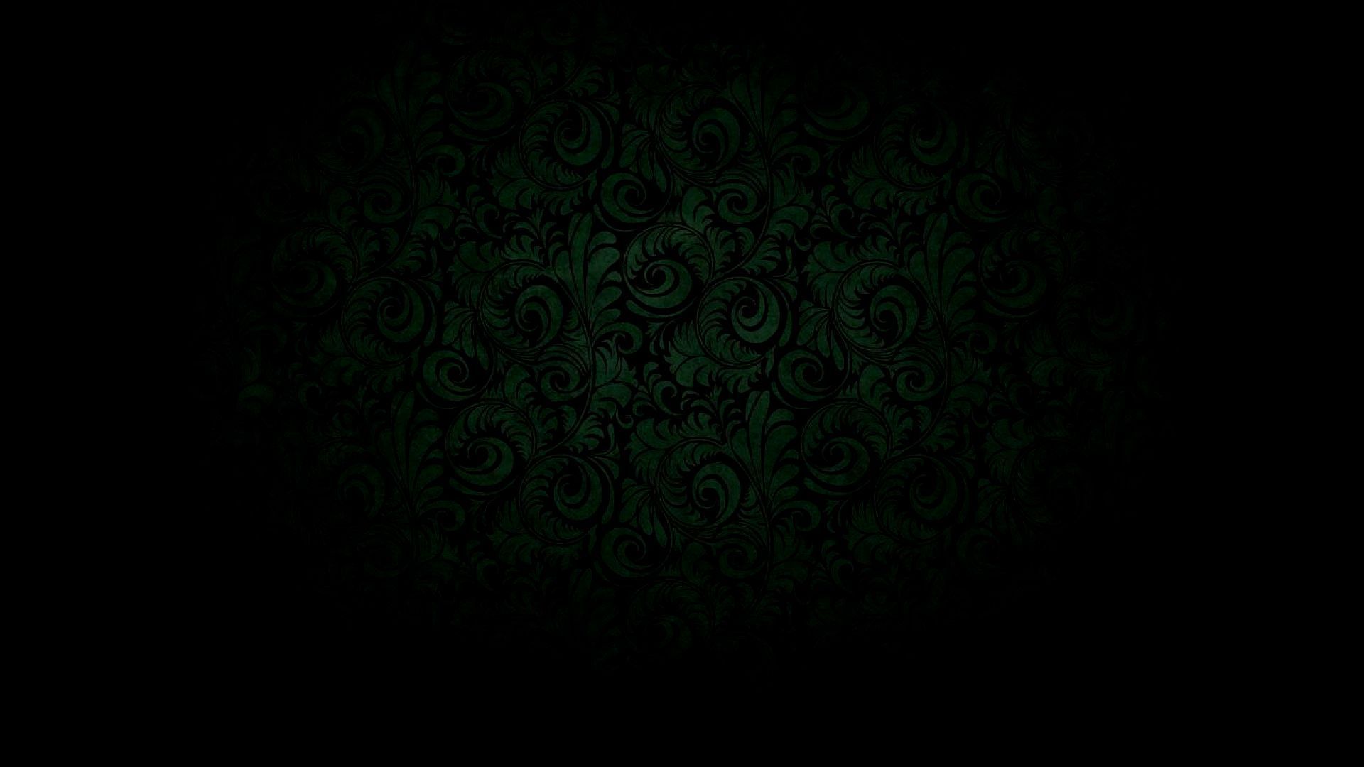 Sfondo scuro motivo floreale verde, 1920x1080 Full HD 1080p, Desktop